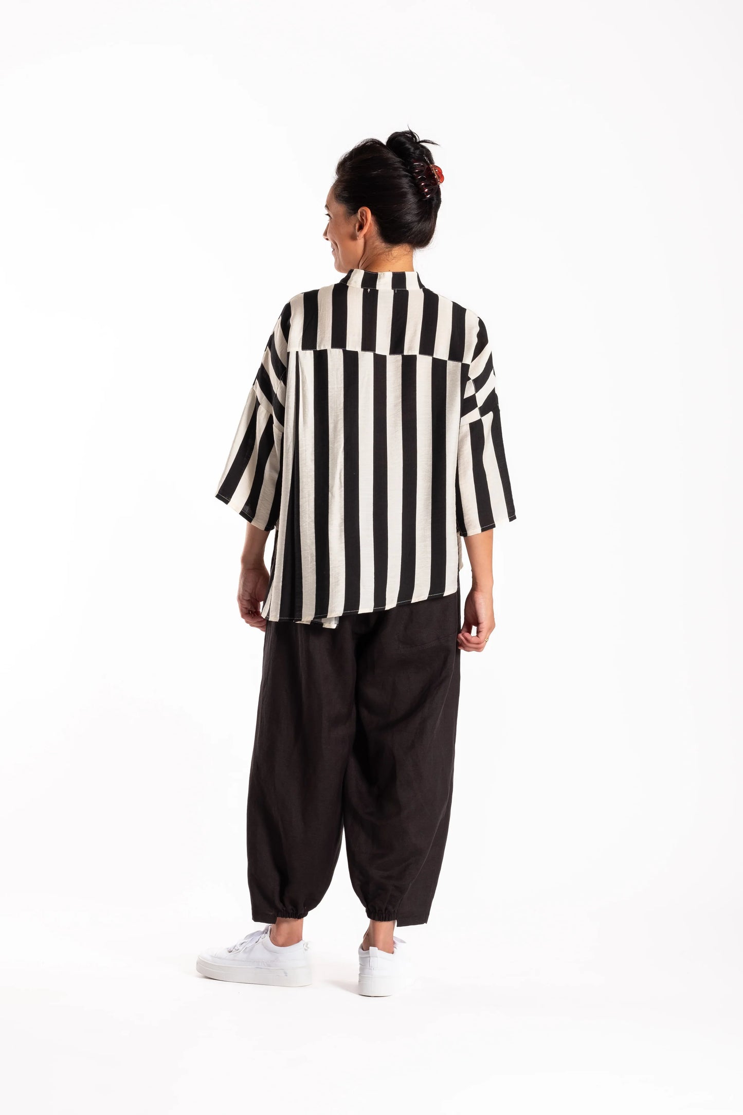 JELLICOE PHOENIX SHIRT - BLACK STRIPE - THE VOGUE STORE