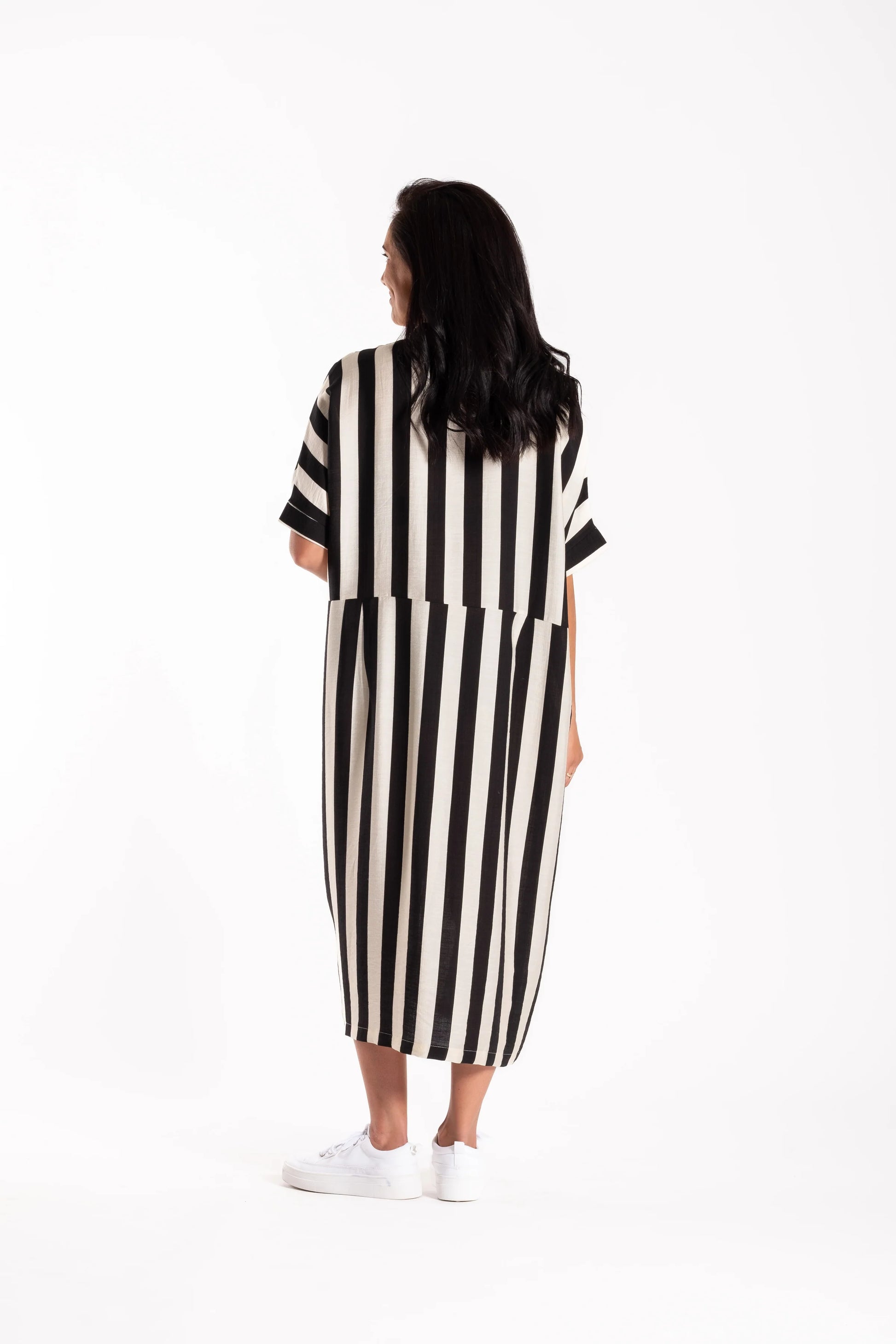 JELLICOE JAYDE DRESS - BLACK STRIPE - THE VOGUE STORE