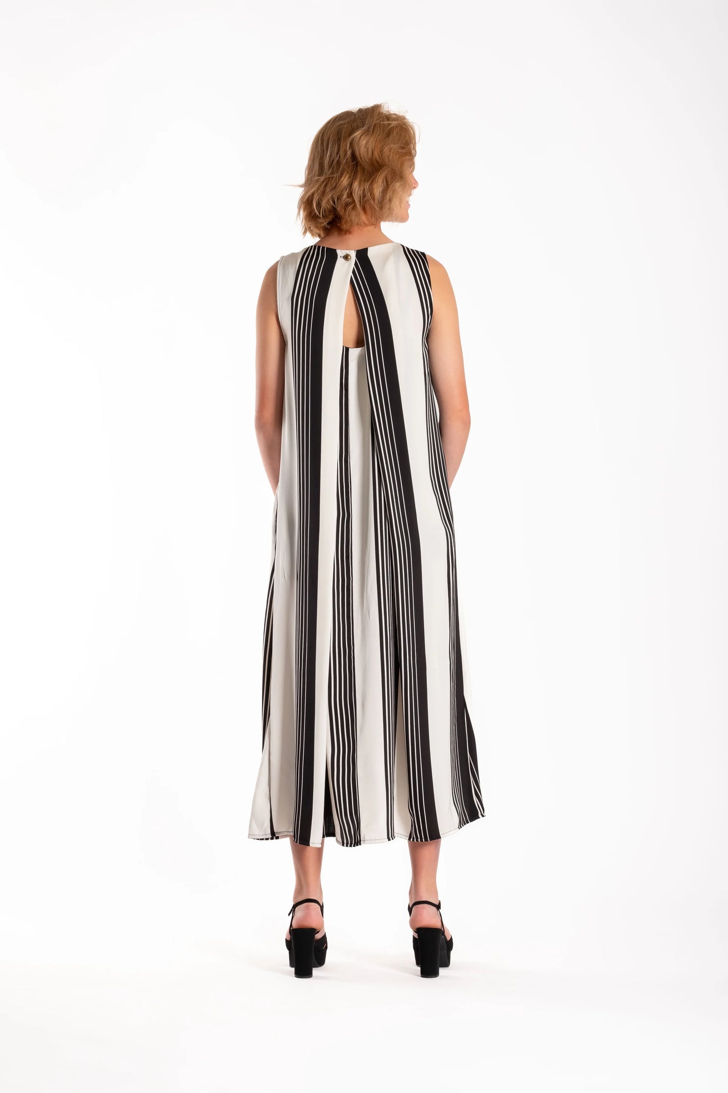 DEEANNE HOBBS TASMIN DRESS - DIVIDED STRIPES - THE VOGUE STORE
