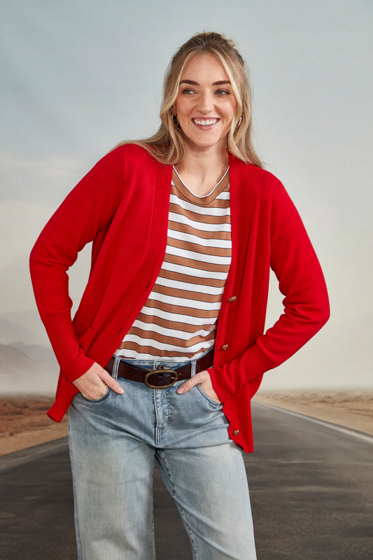 VERGE OBLIGE CARDI - FIRE - THE VOGUE STORE