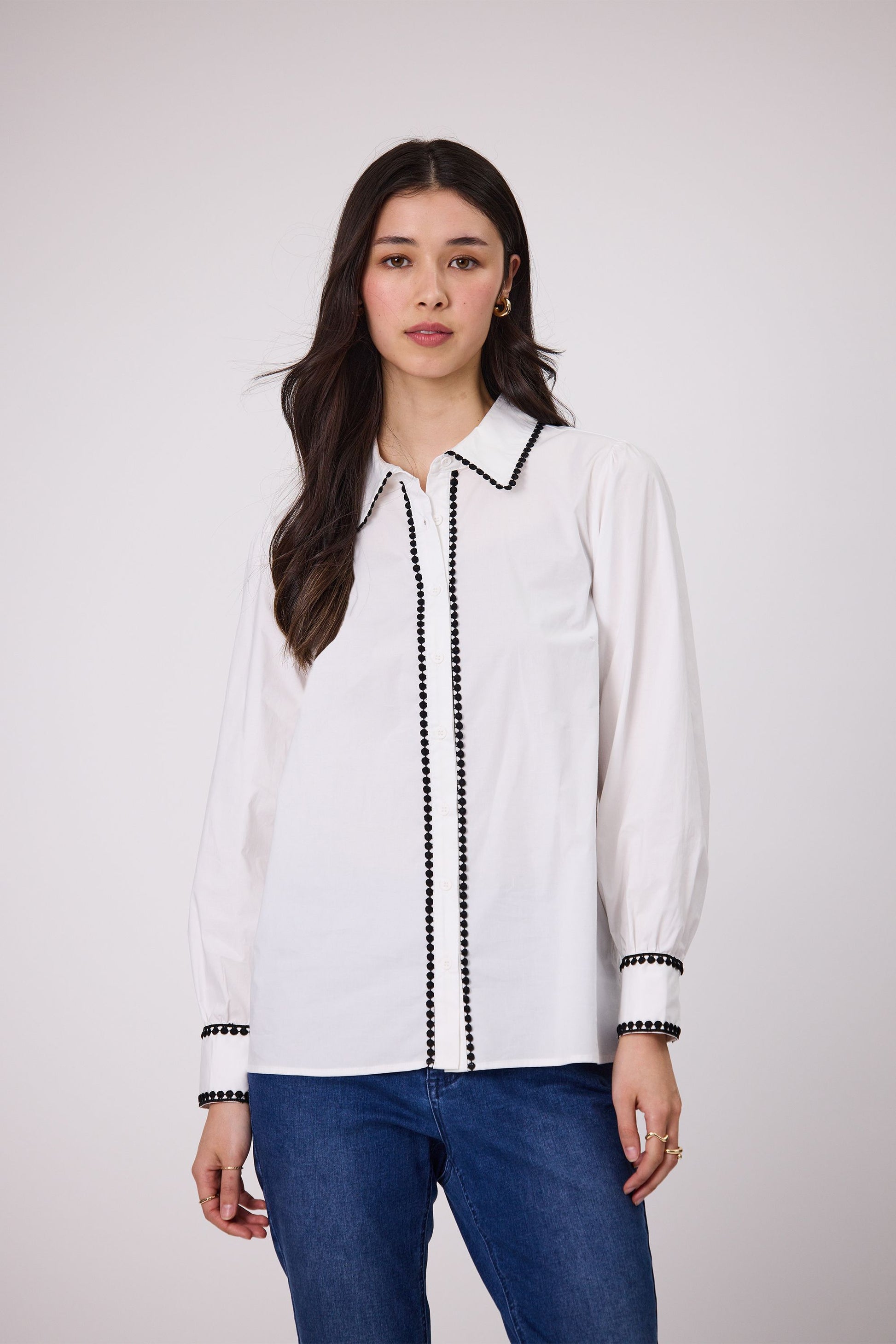 DUO CLARA SHIRT - WHITE - THE VOGUE STORE