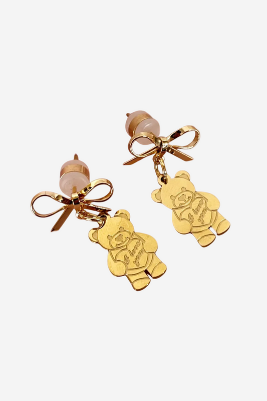PENNY FOGGO CUTE BEAR AND BOW DROPS - THE VOGUE STORE