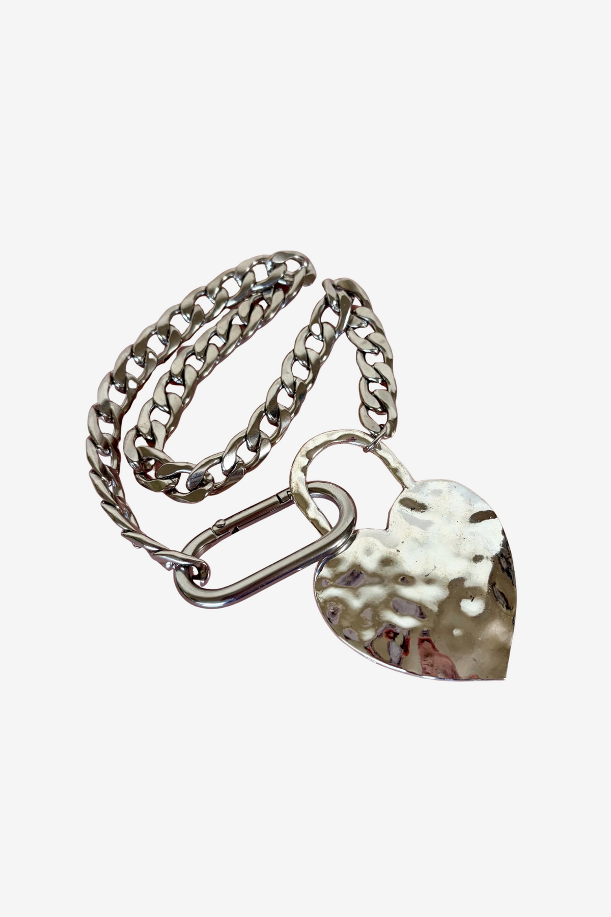 PENNY FOGGO XL BIG CHUNKY HEART CARABINER NECKLACE - THE VOGUE STORE