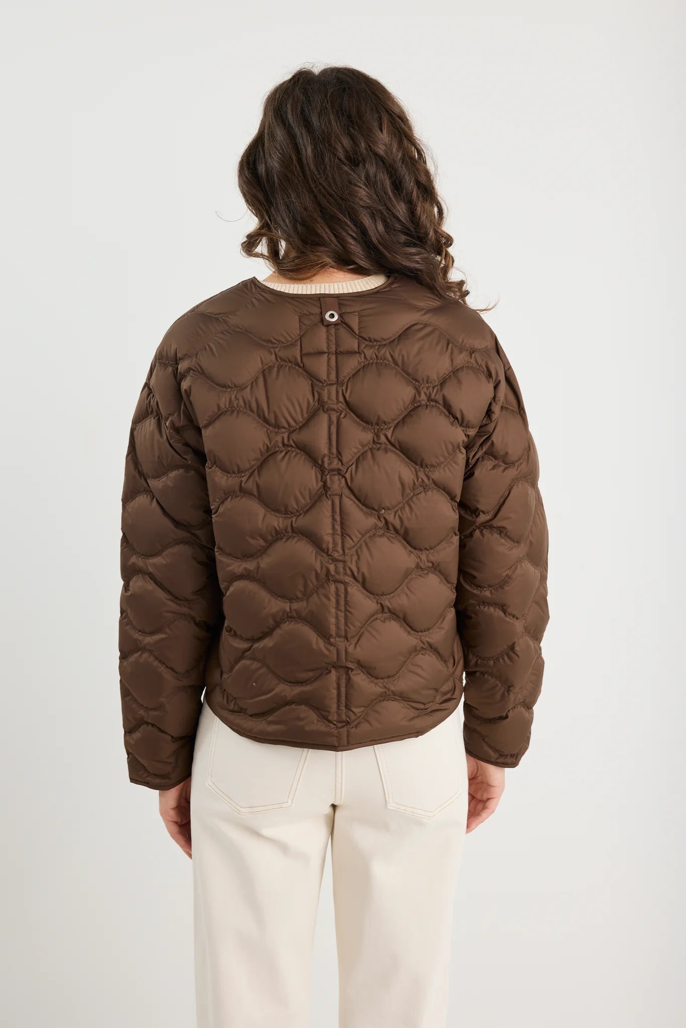 BY ROSA PREMIUM CHOCOLATE DOWN FILLED QUILTED PUFFER JACKET - THE VOGUE STORE