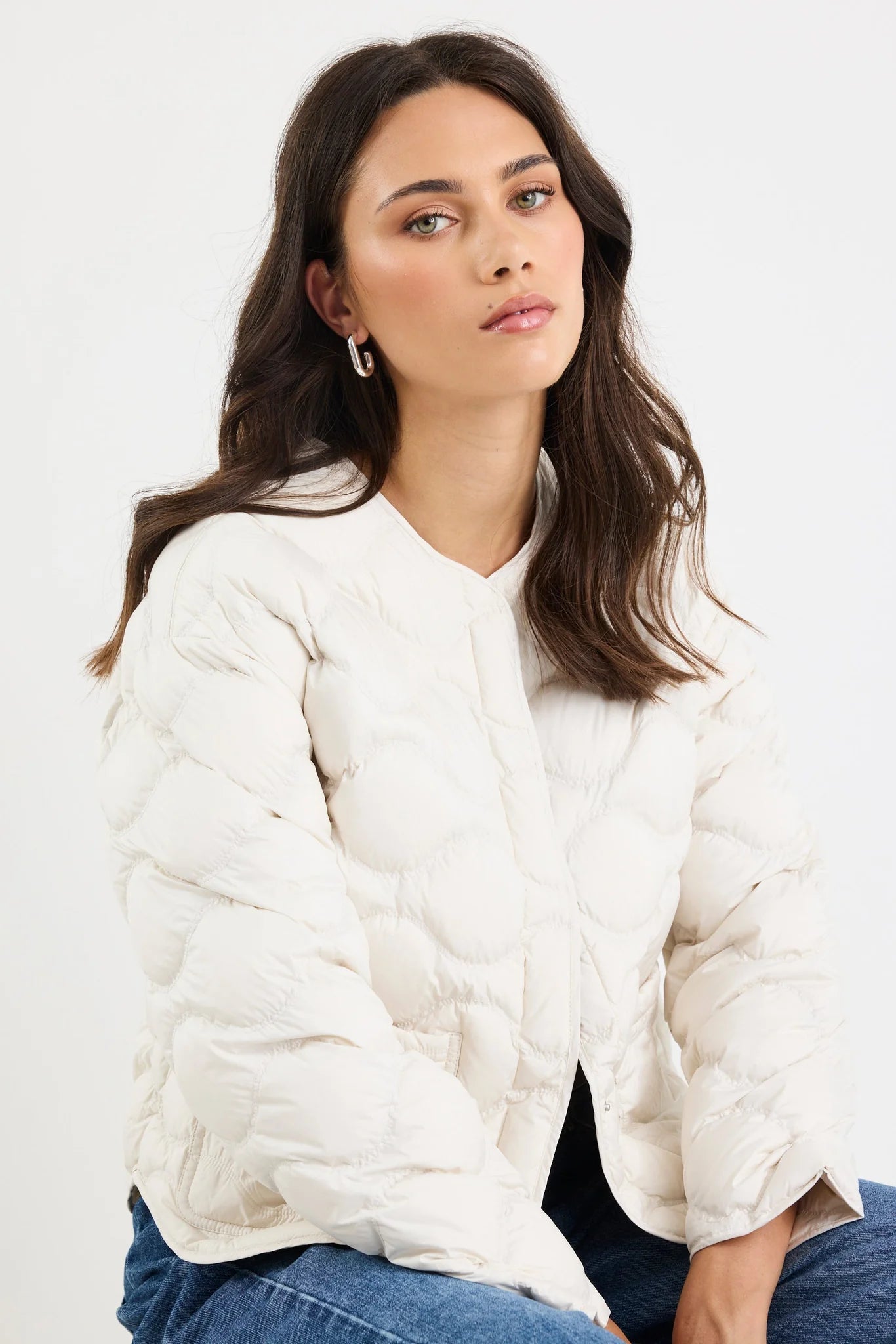 BY ROSA PREMIUM PUTTY DOWN FILLED QUILTED JACKET - THE VOGUE STORE