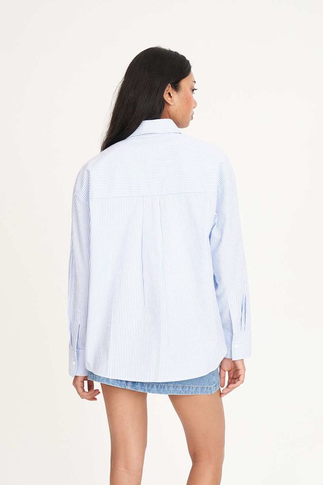 HUFFER CRUISE DAY SHIRT - ICE BLUE STRIPE - THE VOGUE STORE