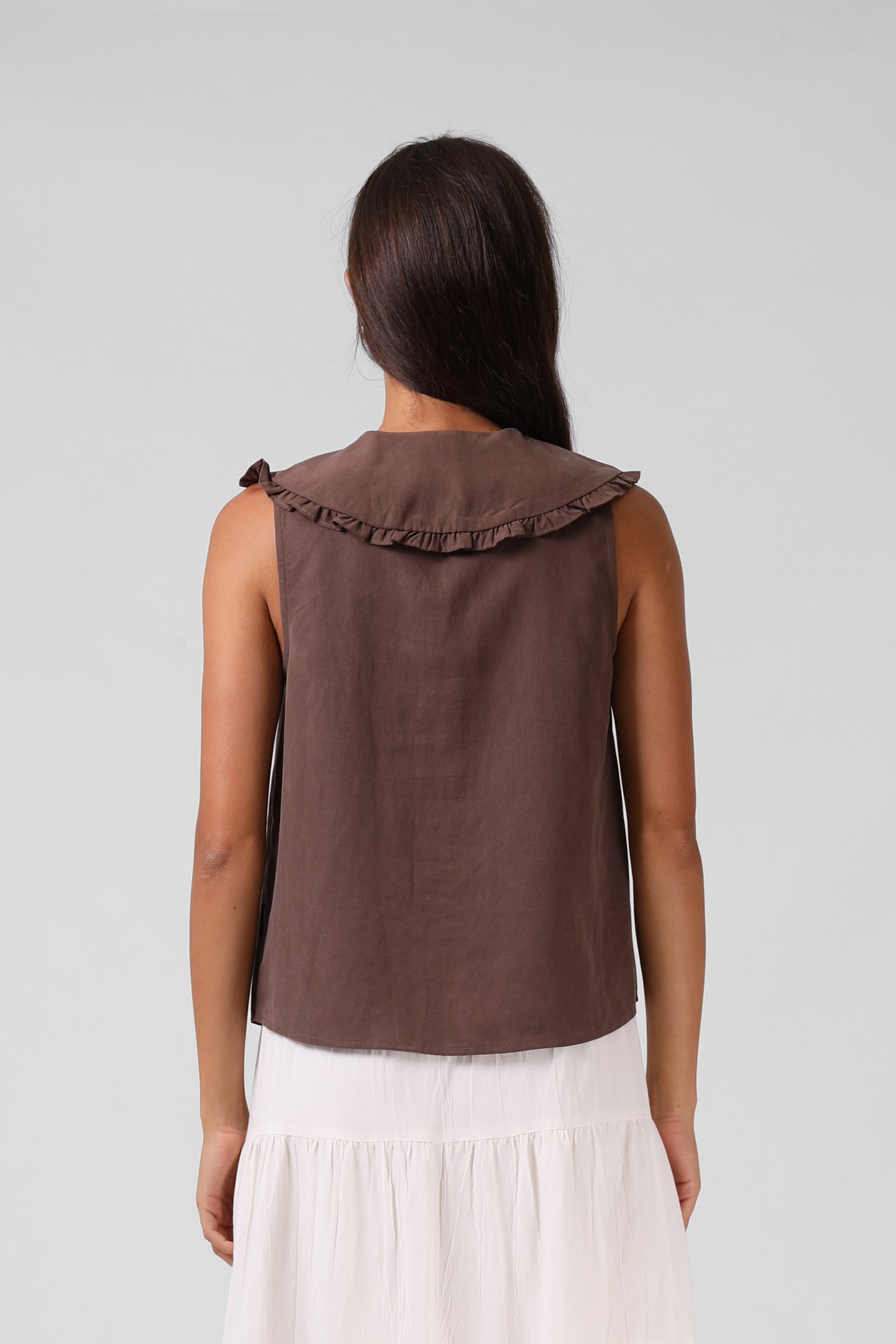 RPM ADDISON BLOUSE - CHOCOLATE - THE VOGUE STORE