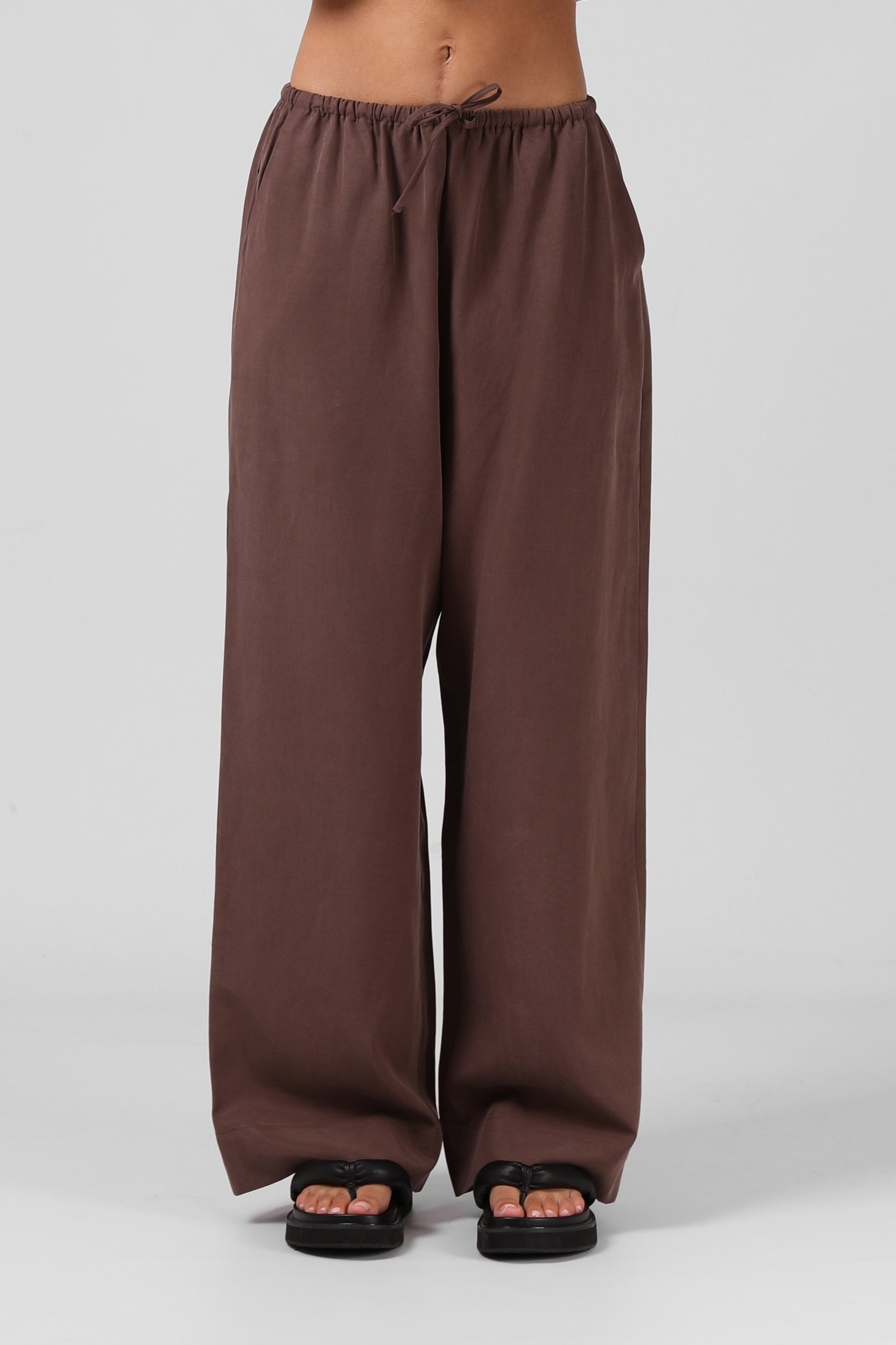 RPM NORMA PANT - CHOCOLATE - THE VOGUE STORE