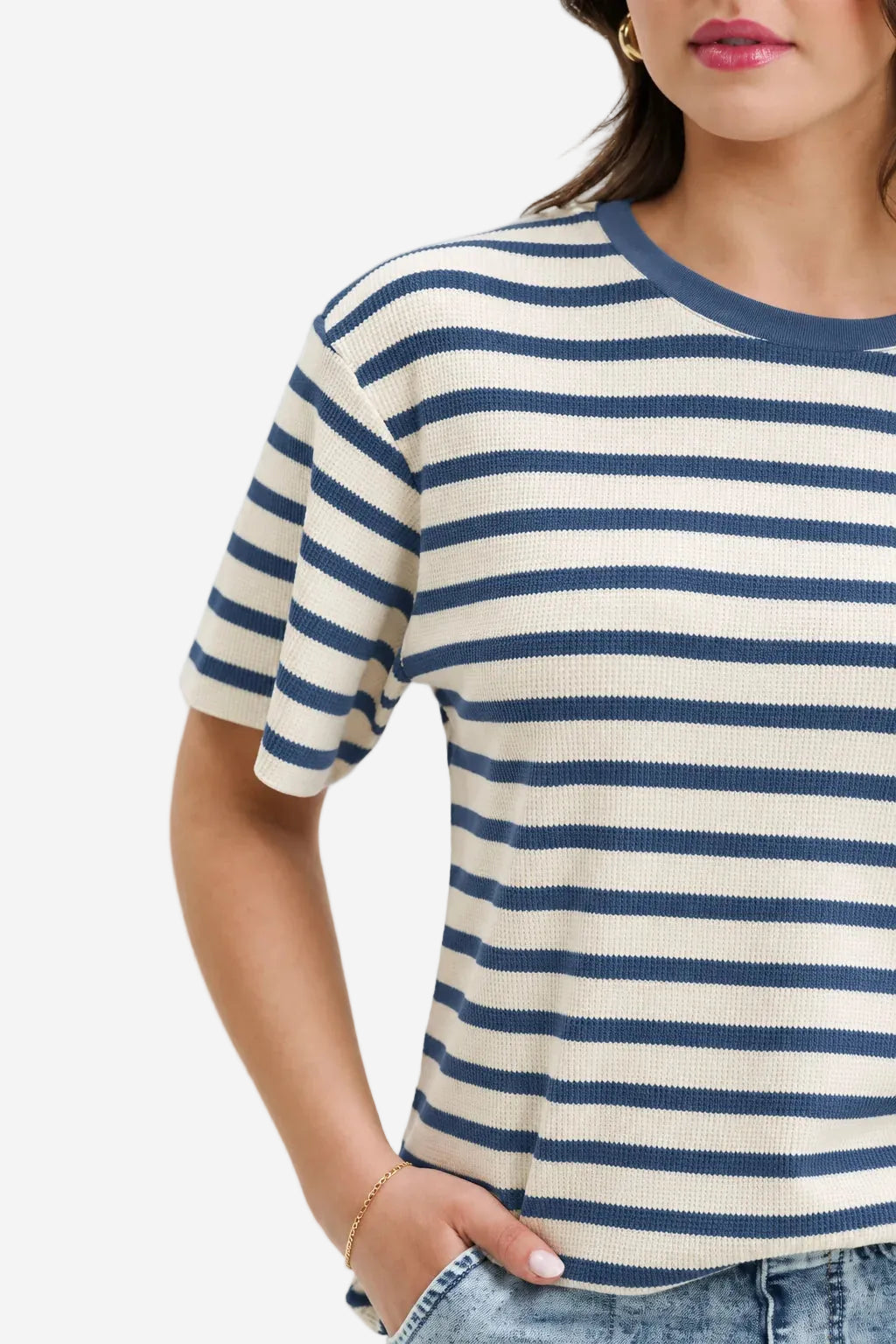 HOMELEE RONY TEE - OFF DUTY STRIPES - THE VOGUE STORE
