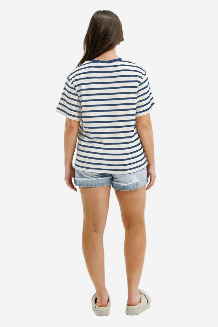 HOMELEE RONY TEE - OFF DUTY STRIPES - THE VOGUE STORE