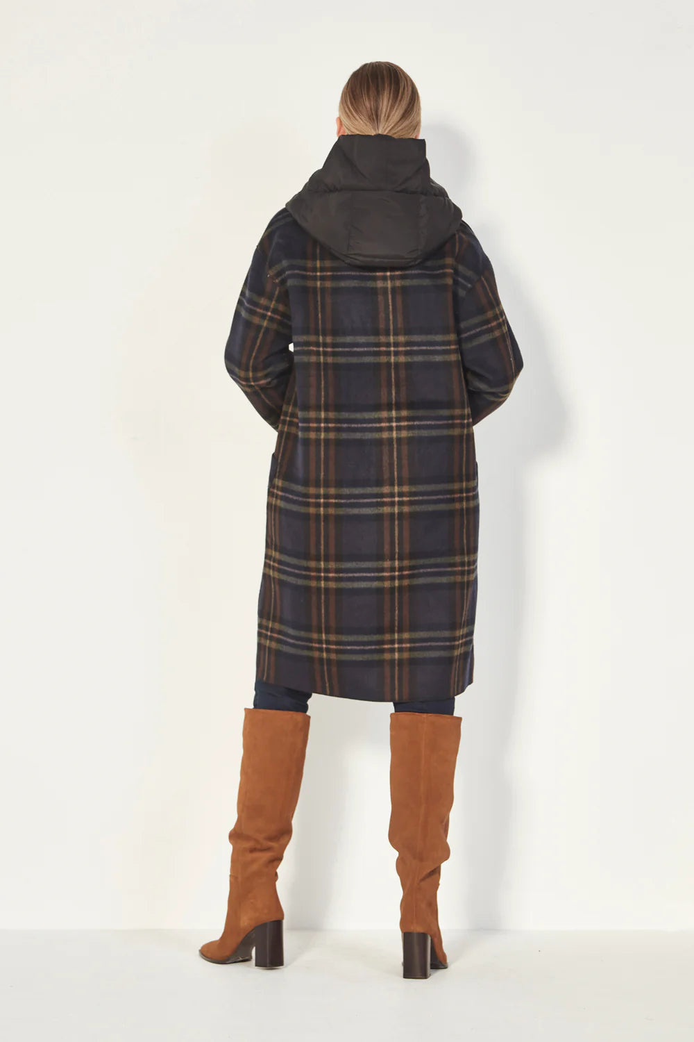 VERGE RUSH COAT - CHECK - THE VOGUE STORE