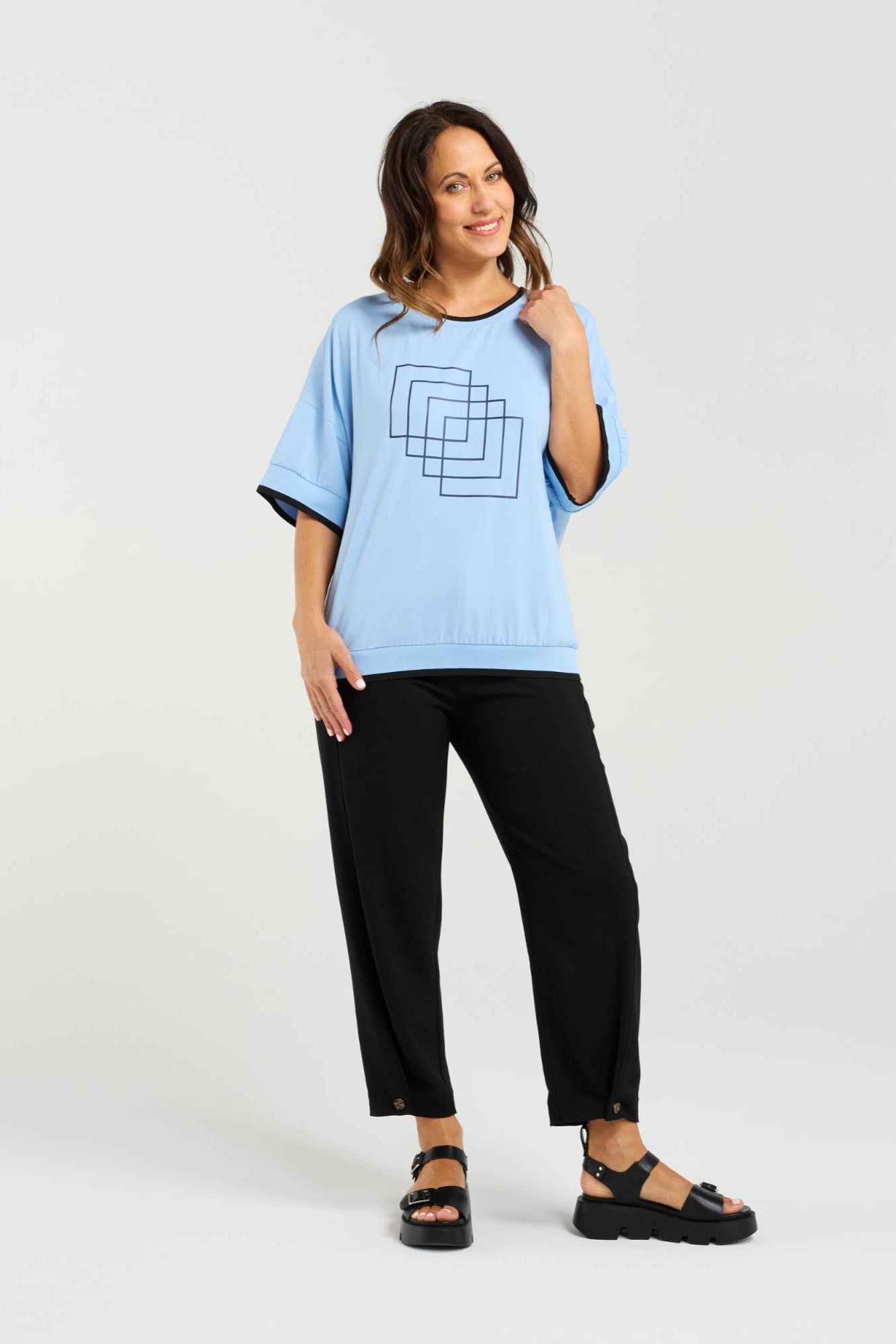 SEDUCE GEMMA TOP - BLUE - THE VOGUE STORE