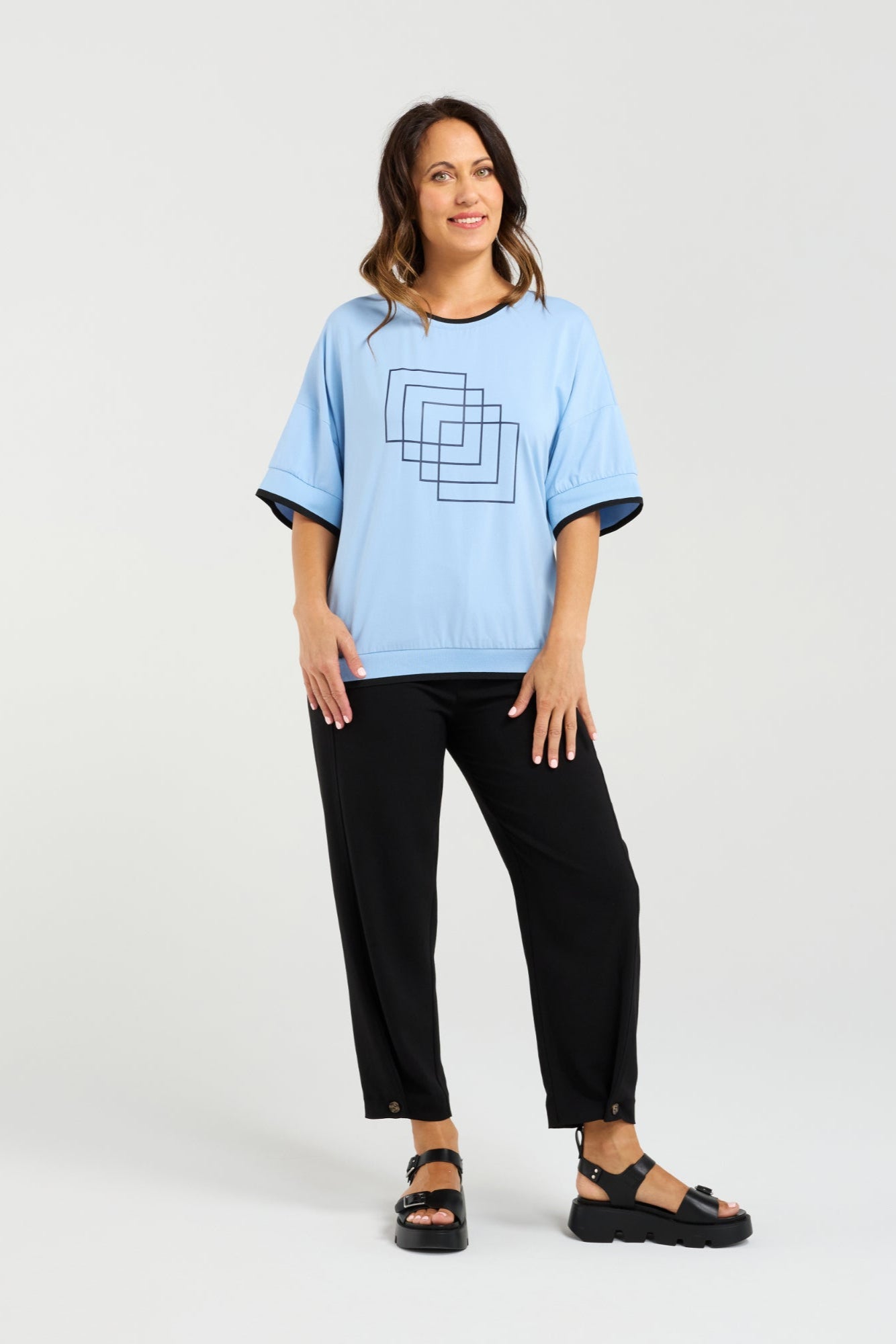 SEDUCE GEMMA TOP - BLUE - THE VOGUE STORE