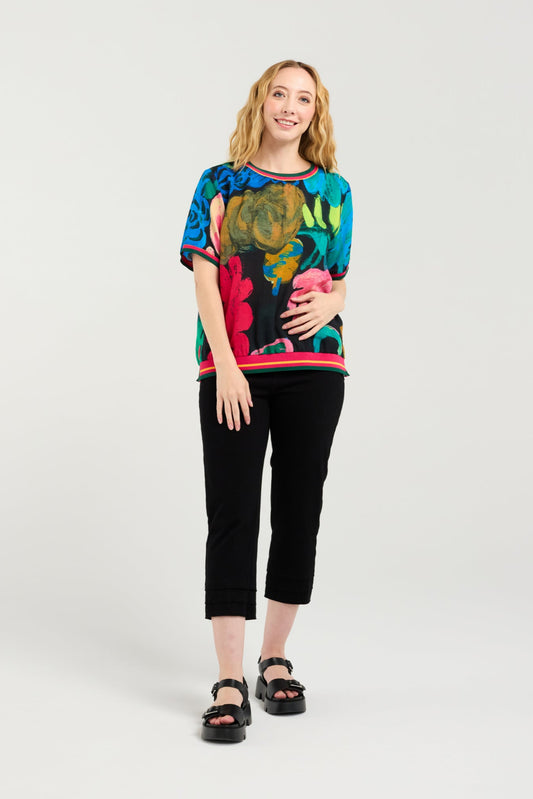 SEDUCE ZOE TOP - MIDNIGHT FERN - THE VOGUE STORE