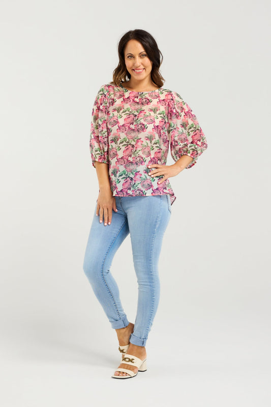 SEDUCE ARIEL TOP - ROSE GARDEN - THE VOGUE STORE