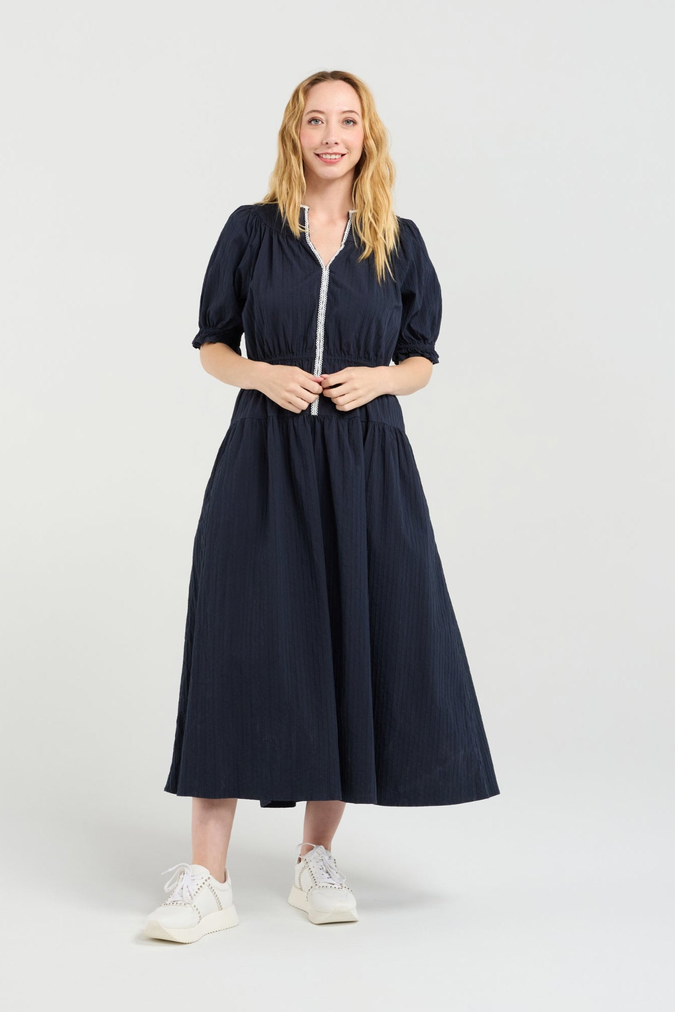 SEDUCE MATILDA DRESS - BLUE - THE VOGUE STORE