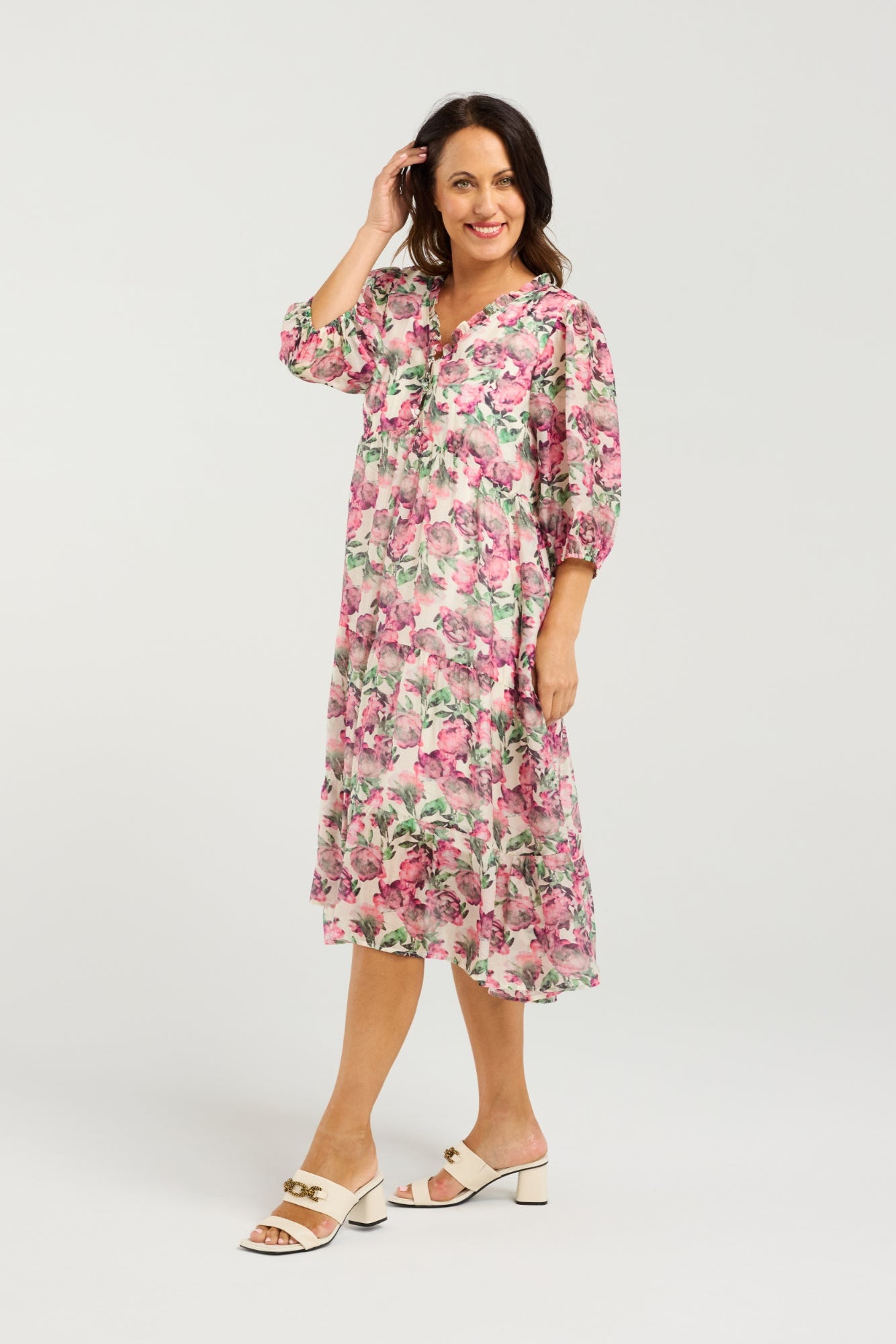 SEDUCE JUNE DRESS - ROSE GARDEN - THE VOGUE STORE