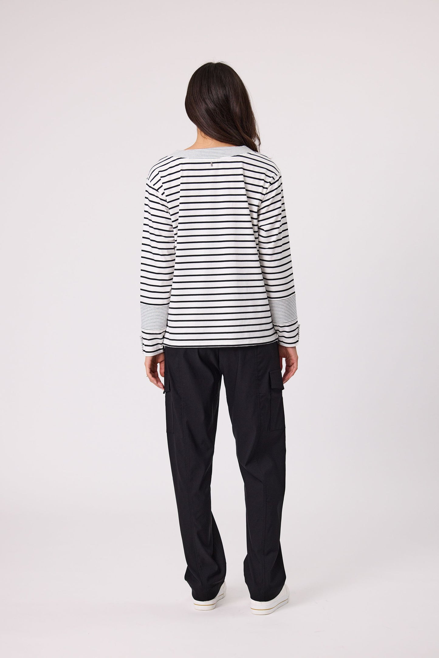 DESIGN NATION ANNEX TOP - BLACK STRIPE - THE VOGUE STORE