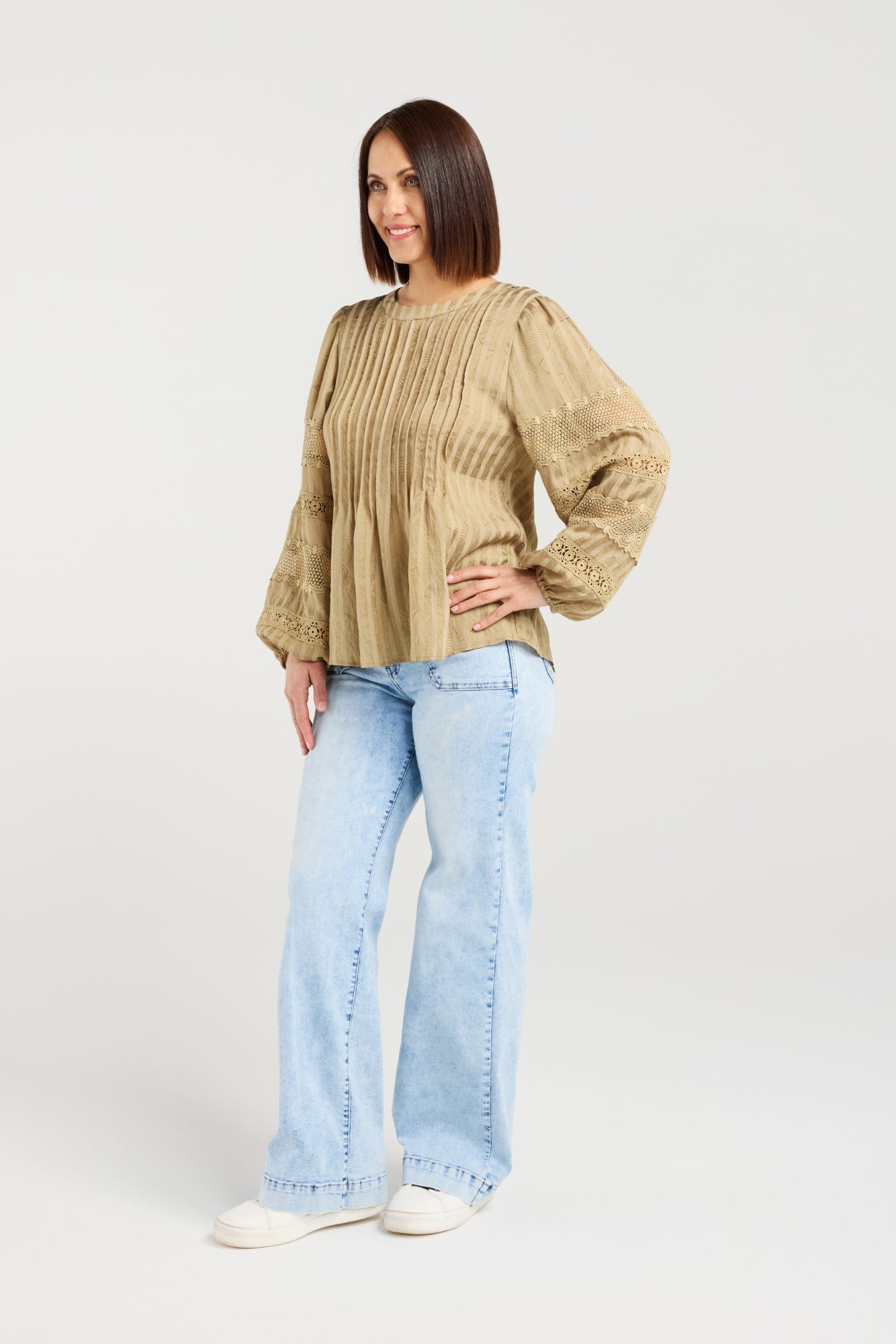 SEDUCE FATIMA TOP - KHAKI - THE VOGUE STORE