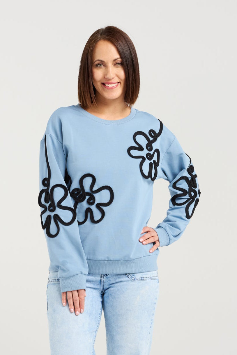 SEDUCE AURALIA SWEAT - BLUE - THE VOGUE STORE