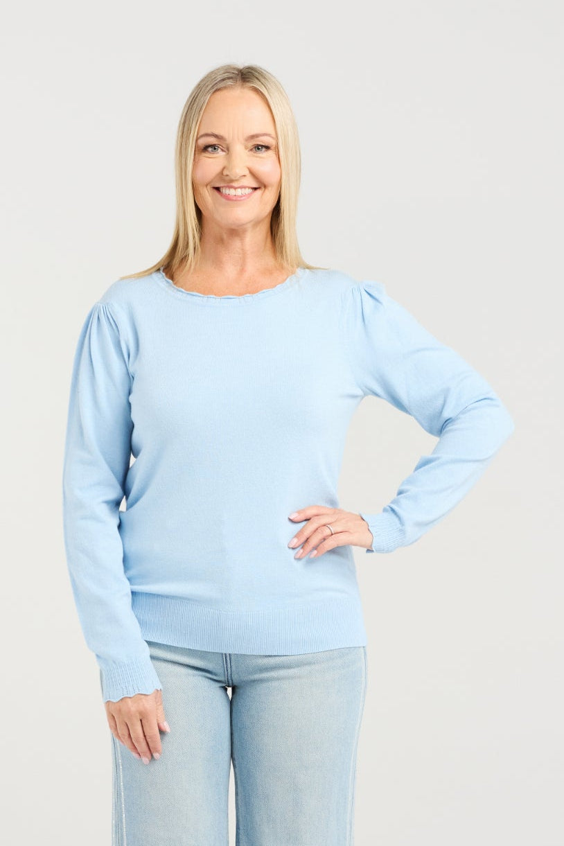 SEDUCE HALSEY KNIT - BLUE - THE VOGUE STORE