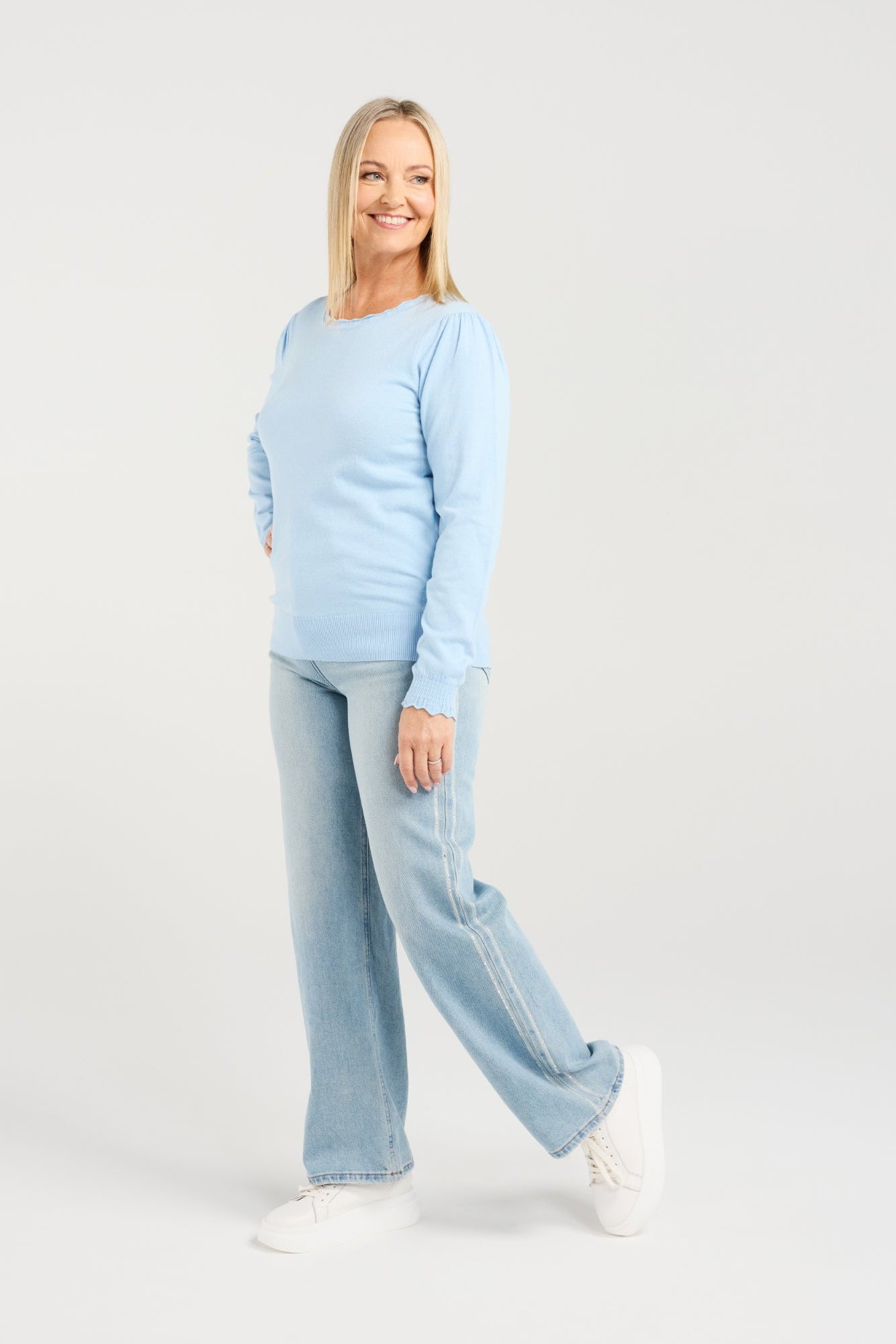 SEDUCE HALSEY KNIT - BLUE - THE VOGUE STORE