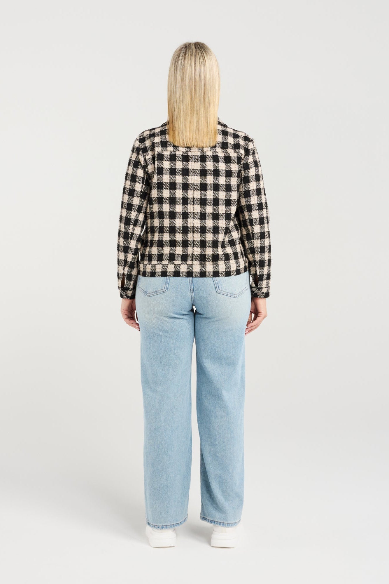 SEDUCE TRISH JACKET - GRANITE CHECK - THE VOGUE STORE
