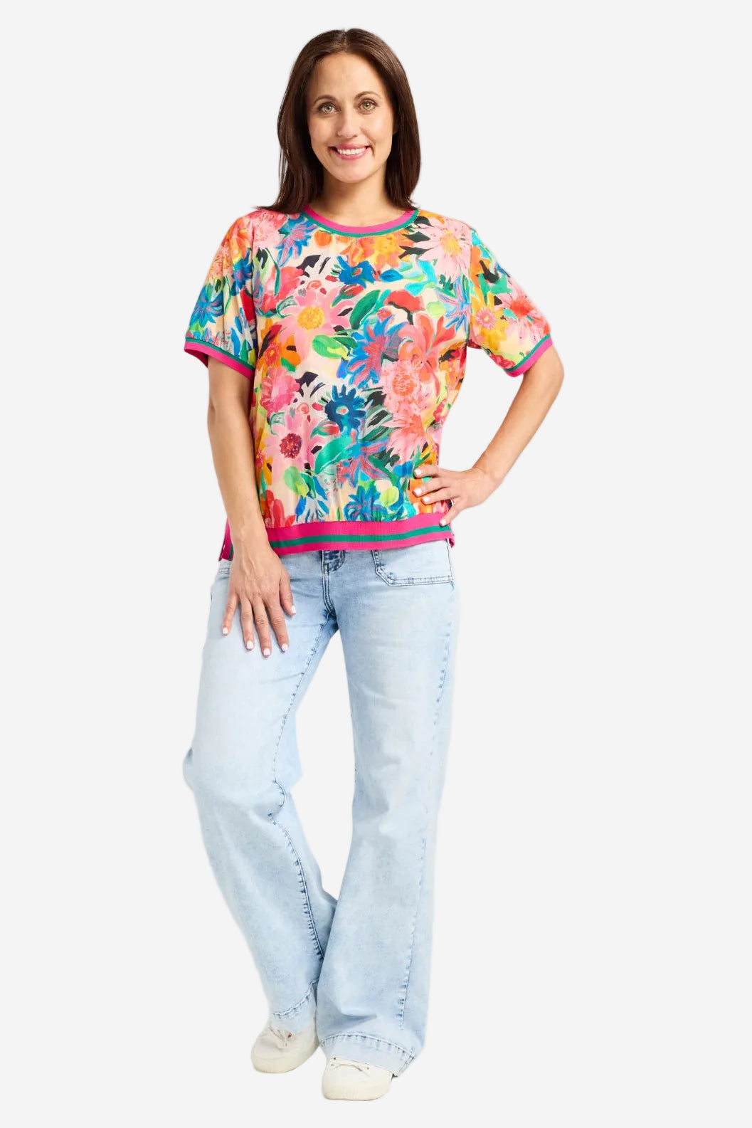 SEDUCE ZOE TOP - TROPIC GARDEN - THE VOGUE STORE