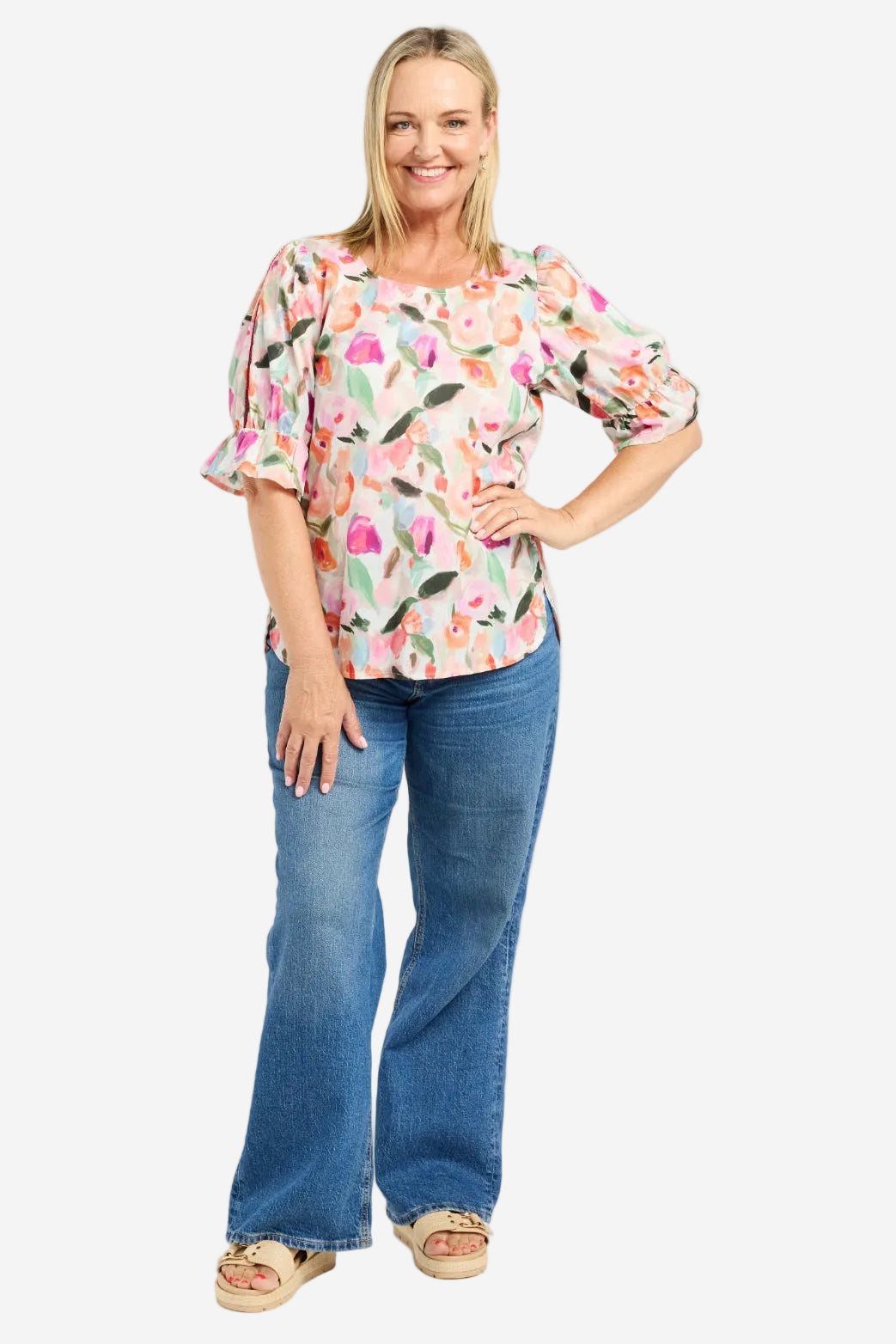 SEDUCE SADIE TOP - SOFT BLOOM - THE VOGUE STORE