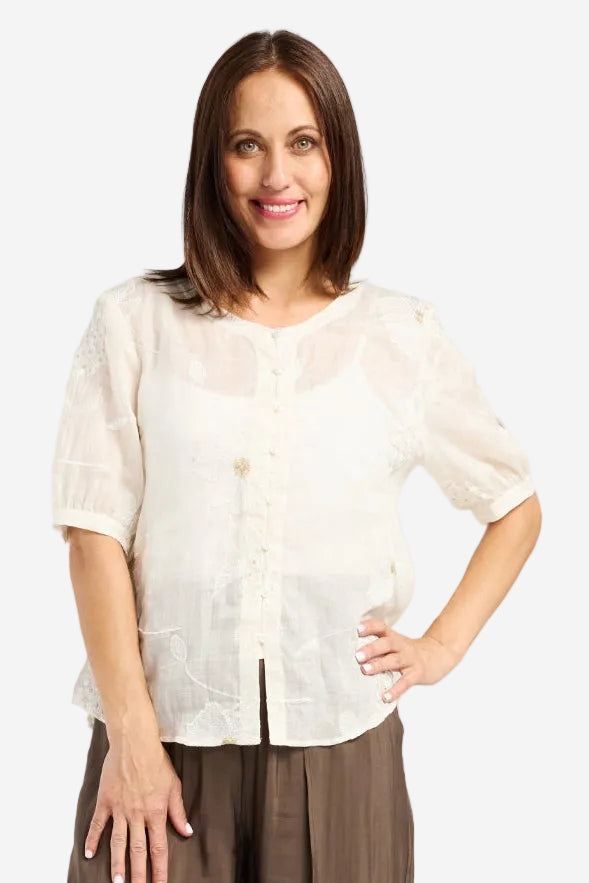 SEDUCE MAREN TOP - NATURAL - THE VOGUE STORE