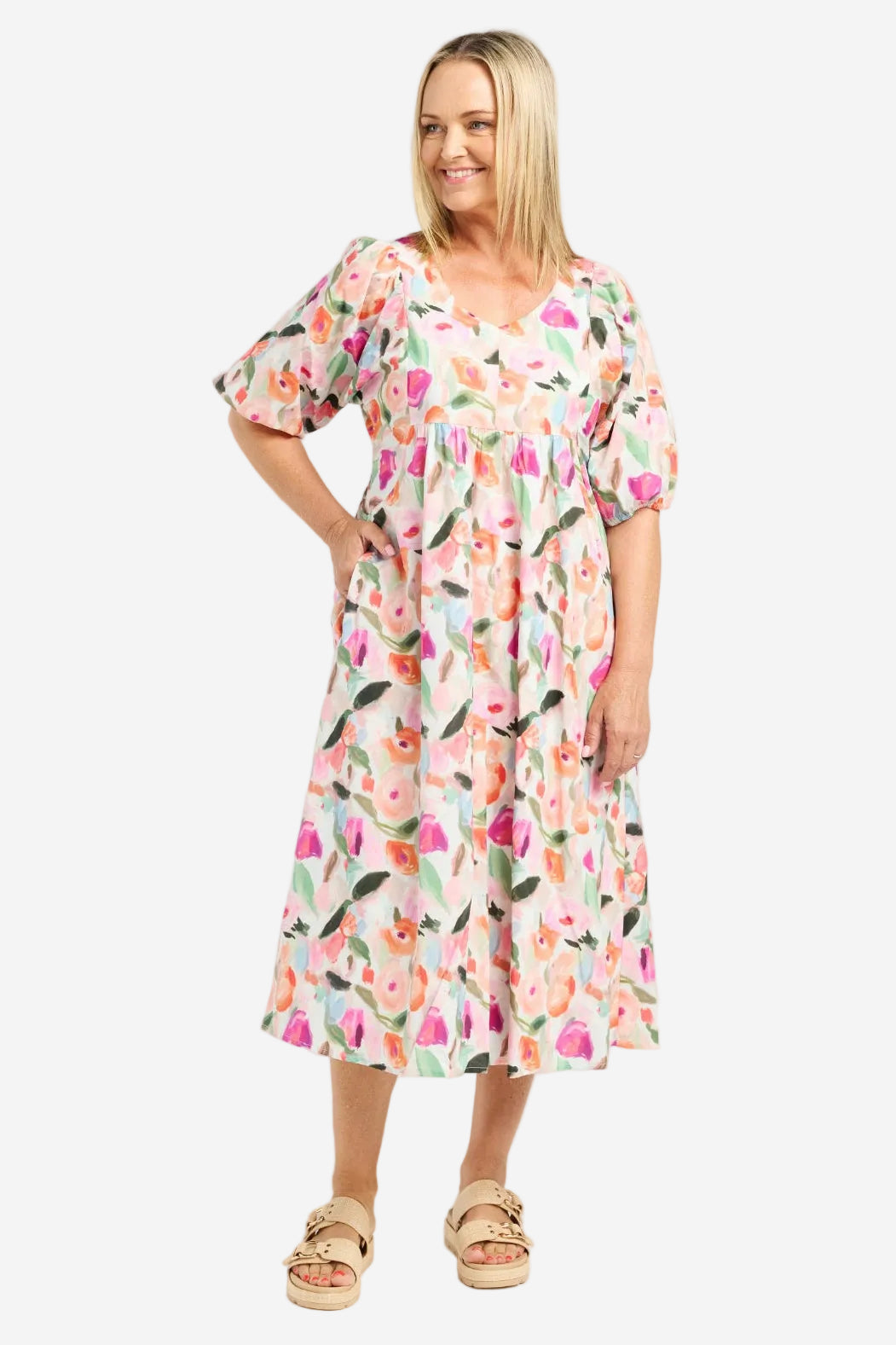 SEDUCE LINDA DRESS - SOFT BLOOM - THE VOGUE STORE