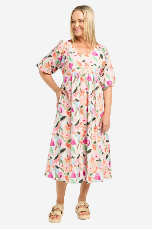 SEDUCE LINDA DRESS - SOFT BLOOM - THE VOGUE STORE