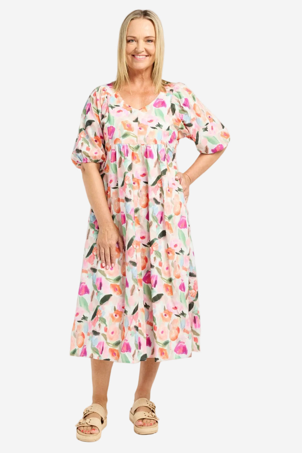 SEDUCE LINDA DRESS - SOFT BLOOM - THE VOGUE STORE