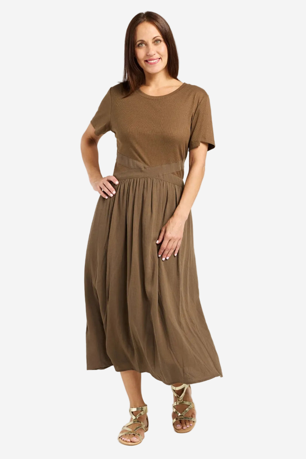 SEDUCE DELILAH DRESS - BROWN - THE VOGUE STORE