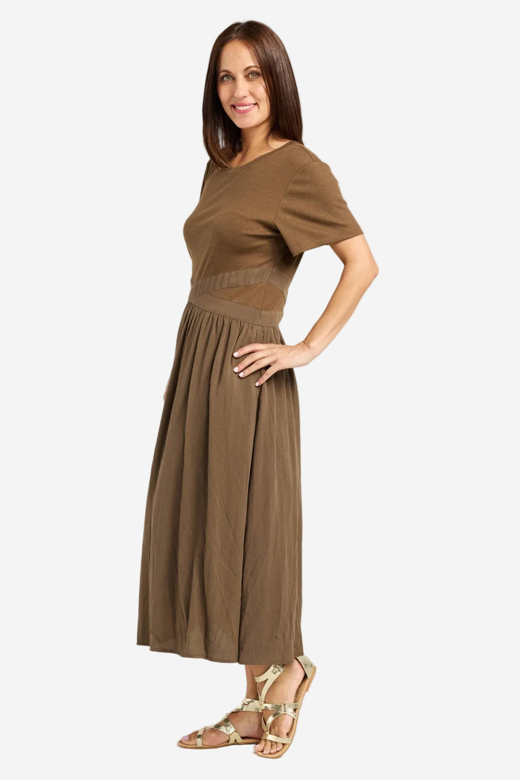 SEDUCE DELILAH DRESS - BROWN - THE VOGUE STORE