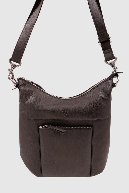 SECOND NATURE LARGE CROSS BODY BAG - BLACK - THE VOGUE STORE