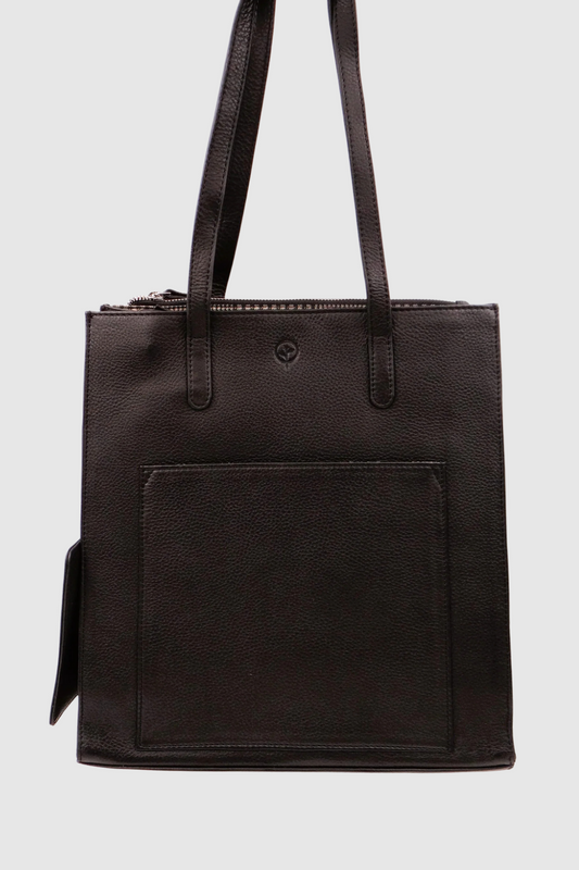 SECOND NATURE LARGE SHOULDER TOTE BAG - BLACK - THE VOGUE STORE