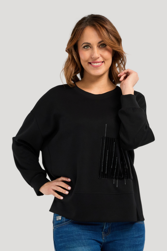 SEDUCE VERONA SWEAT - BLACK - THE VOGUE STORE