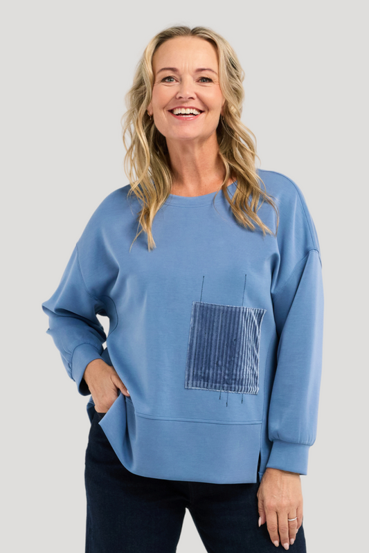 SEDUCE VERONA SWEAT - BLUE - THE VOGUE STORE