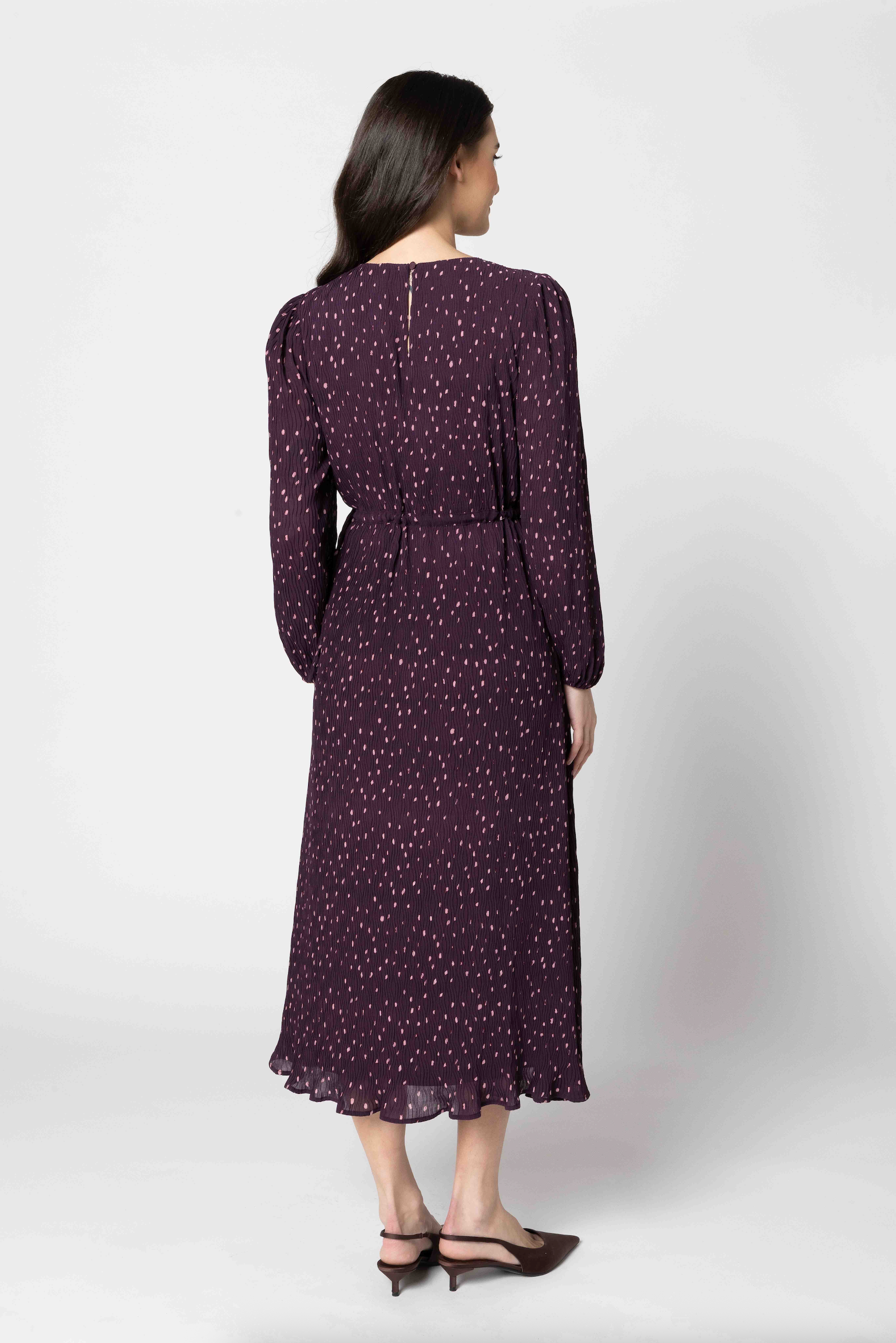 SEEKING LOLA CAT WALK MAXI SHIFT DRESS - CRANBERRY CRUSH - THE VOGUE STORE