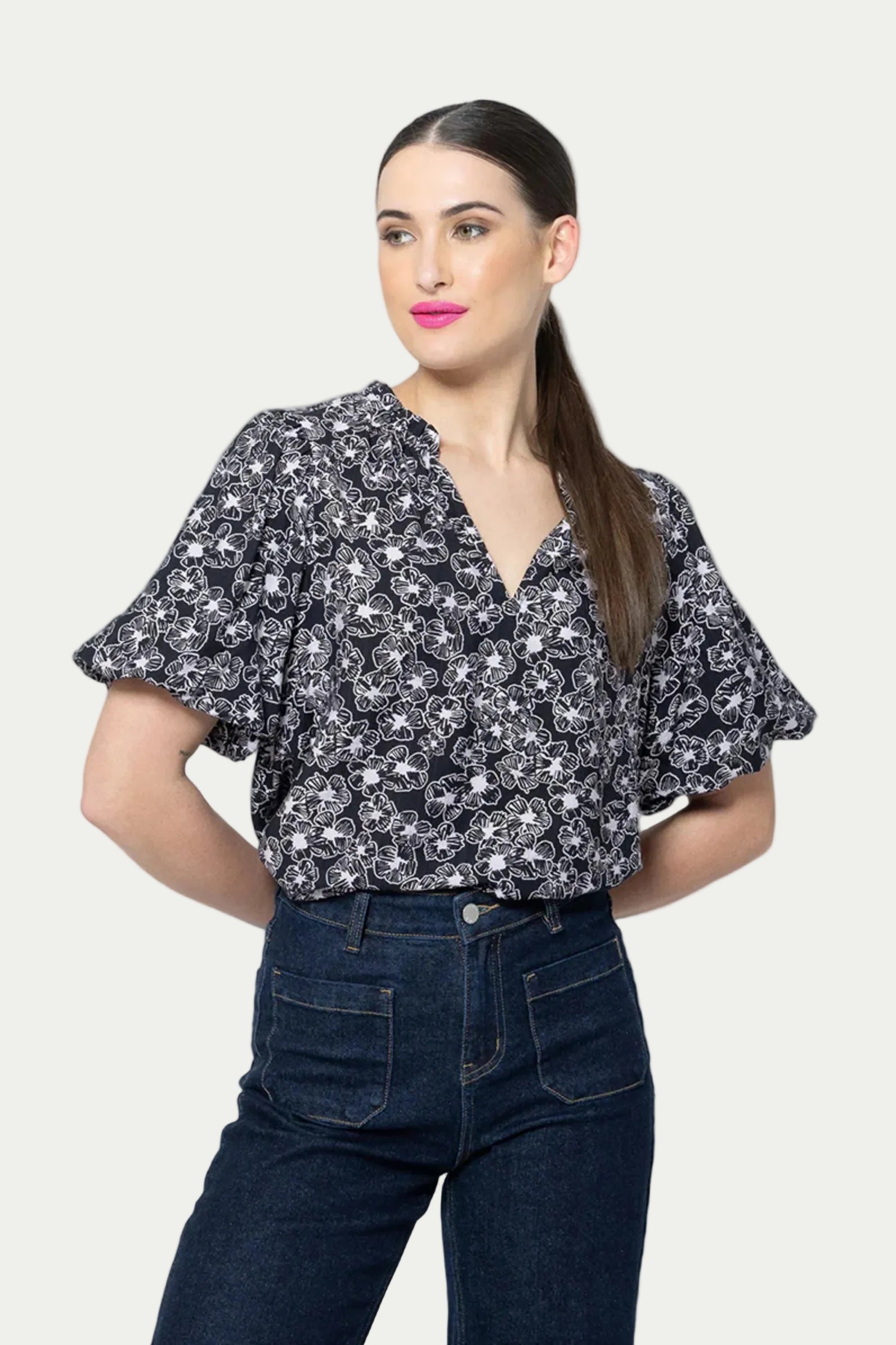 SEEKING LOLA TREASURE TOP - PETAL SKETCH - THE VOGUE STORE