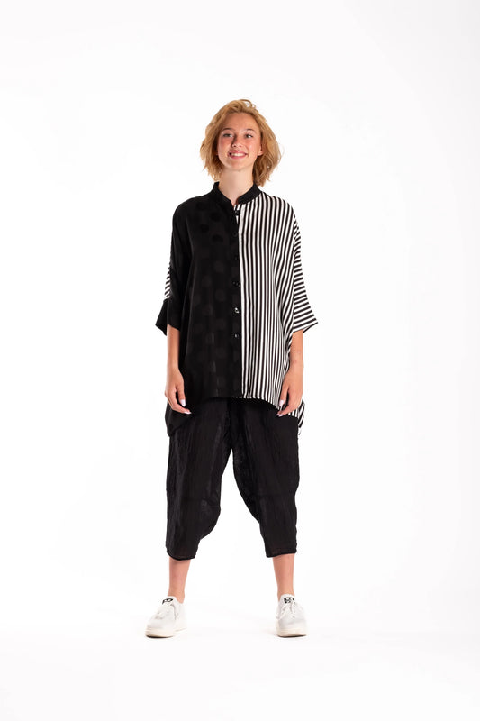 DEEANNE HOBBS SASHA SHIRT - SPOTTED STRIPES - THE VOGUE STORE