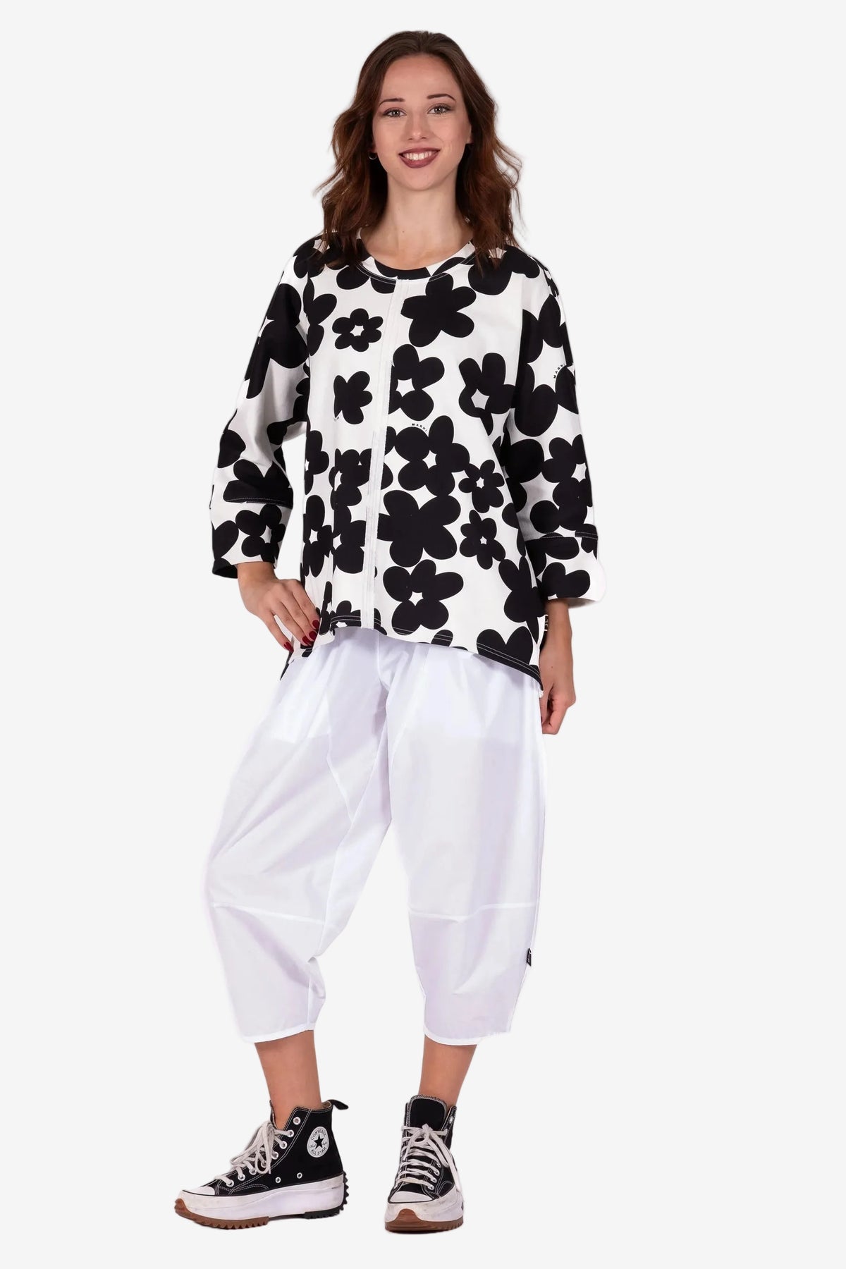 DEEANNE HOBBS MAX SWEATSHIRT - INKBLOT FLORAL NOIR - THE VOGUE STORE