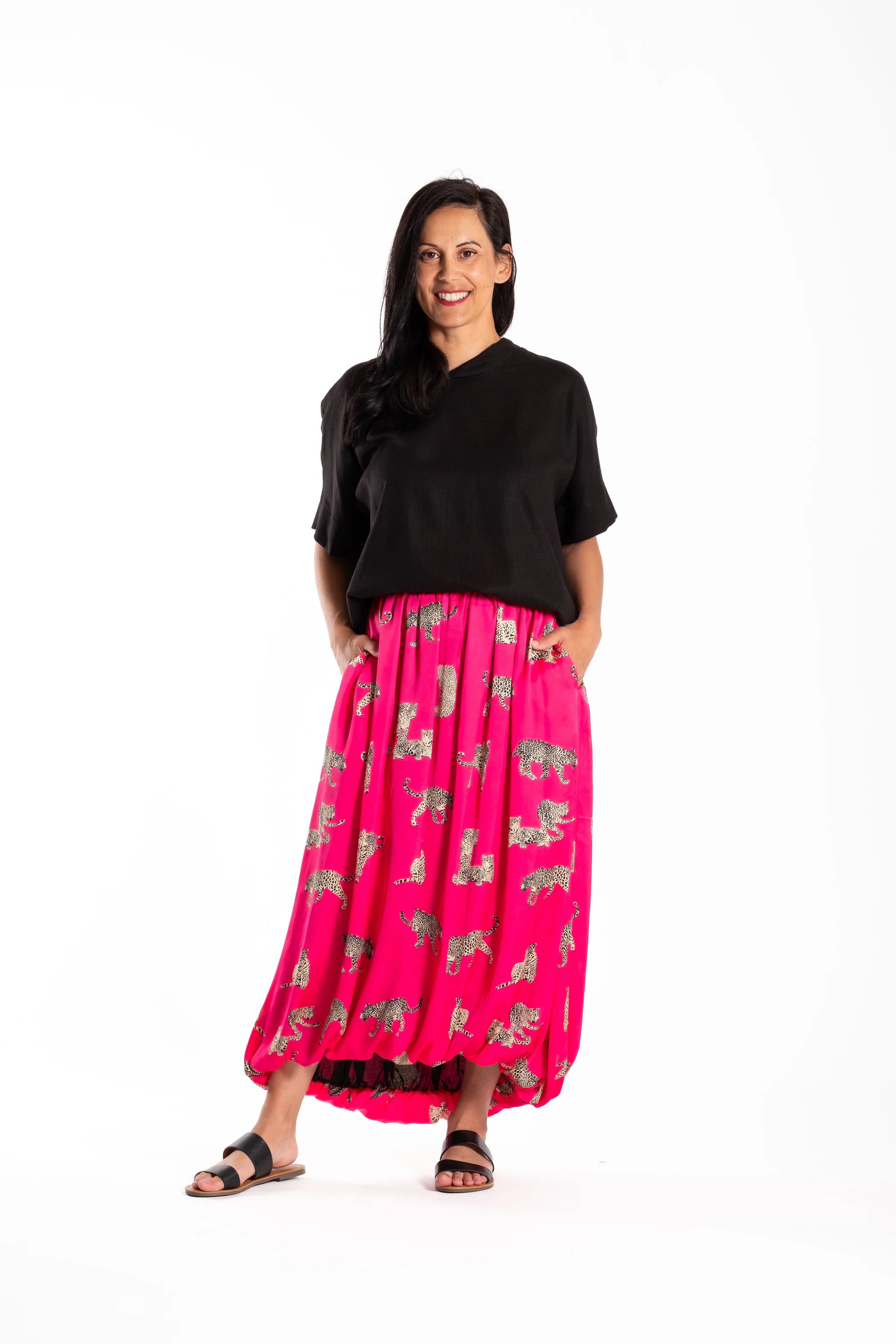 JELLICOE GALLERY SKIRT - PINK TIGER - THE VOGUE STORE
