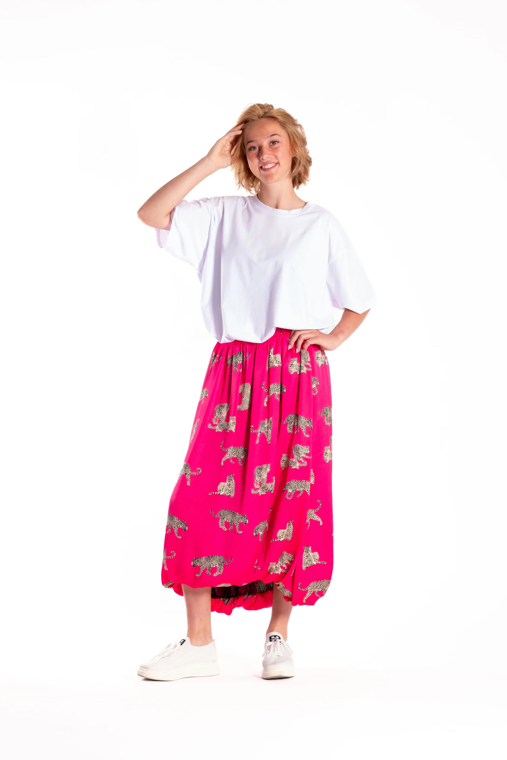 JELLICOE GALLERY SKIRT - PINK TIGER - THE VOGUE STORE
