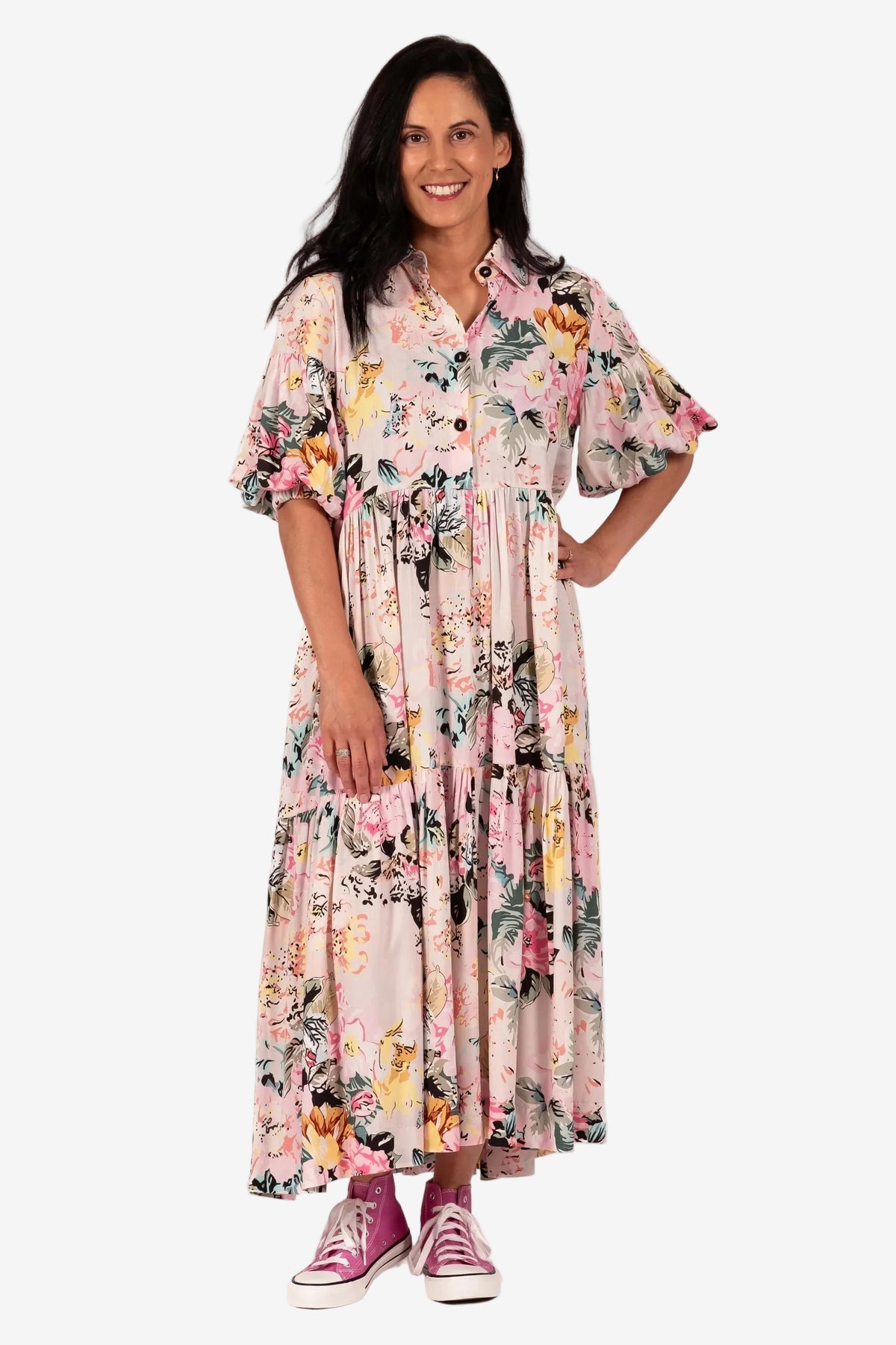 JELLICOE LANA DRESS - PASTEL BLOOM - THE VOGUE STORE