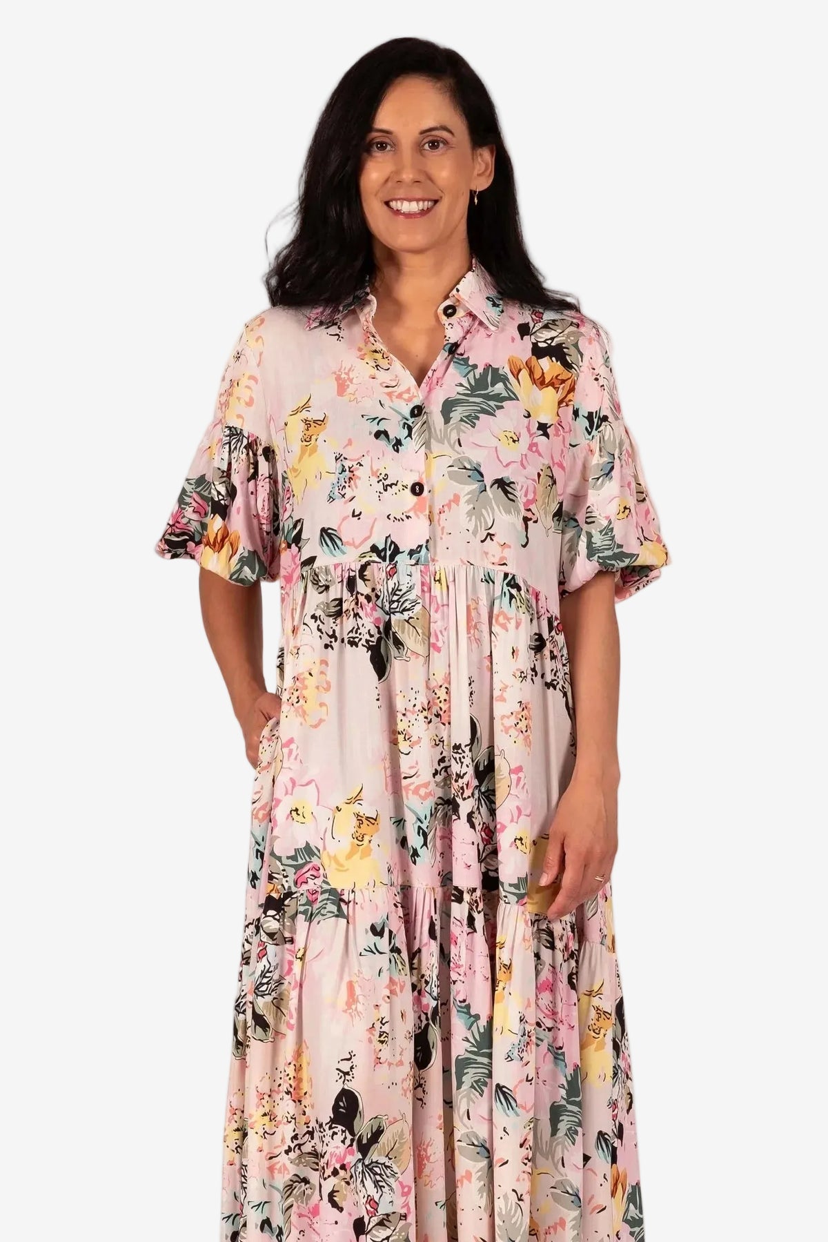 JELLICOE LANA DRESS - PASTEL BLOOM - THE VOGUE STORE