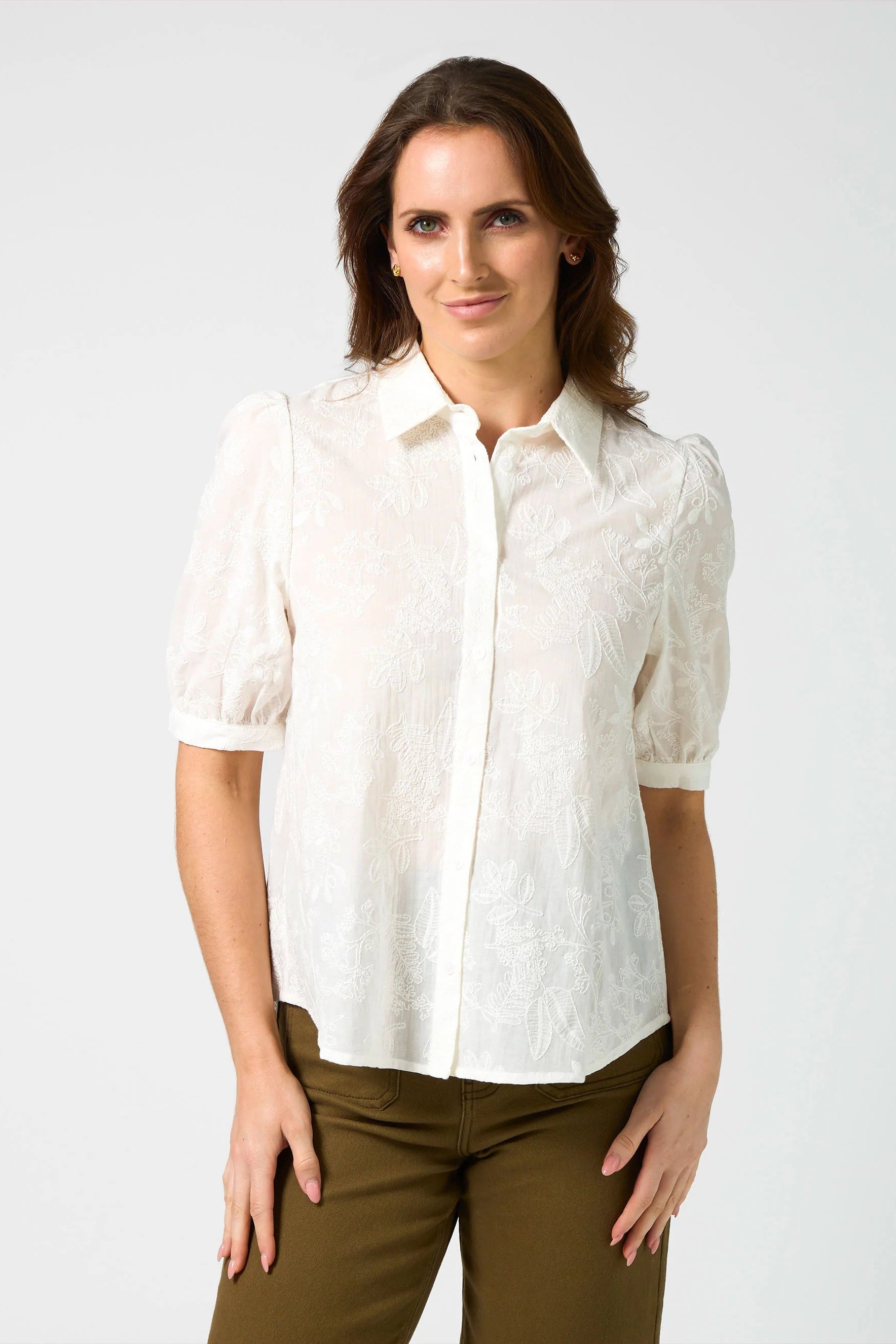 STELLA + GEMMA EVIE BLOUSE - WHITE - THE VOGUE STORE