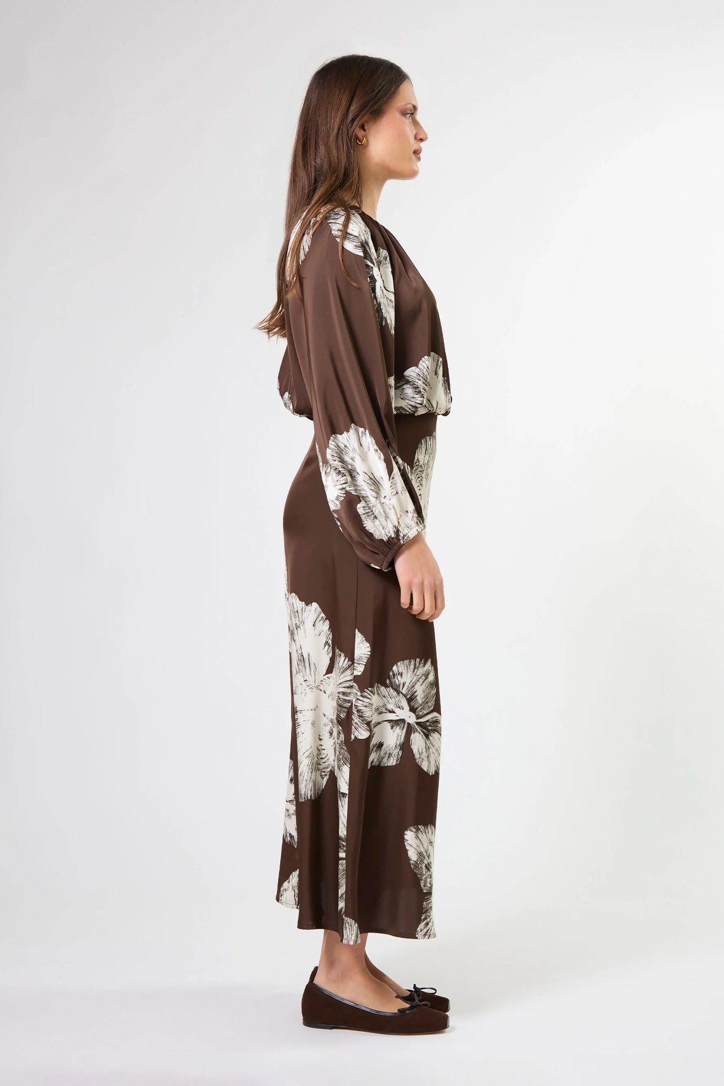 STELLA + GEMMA ASTA DRESS - COCOA BLOOMS - THE VOGUE STORE