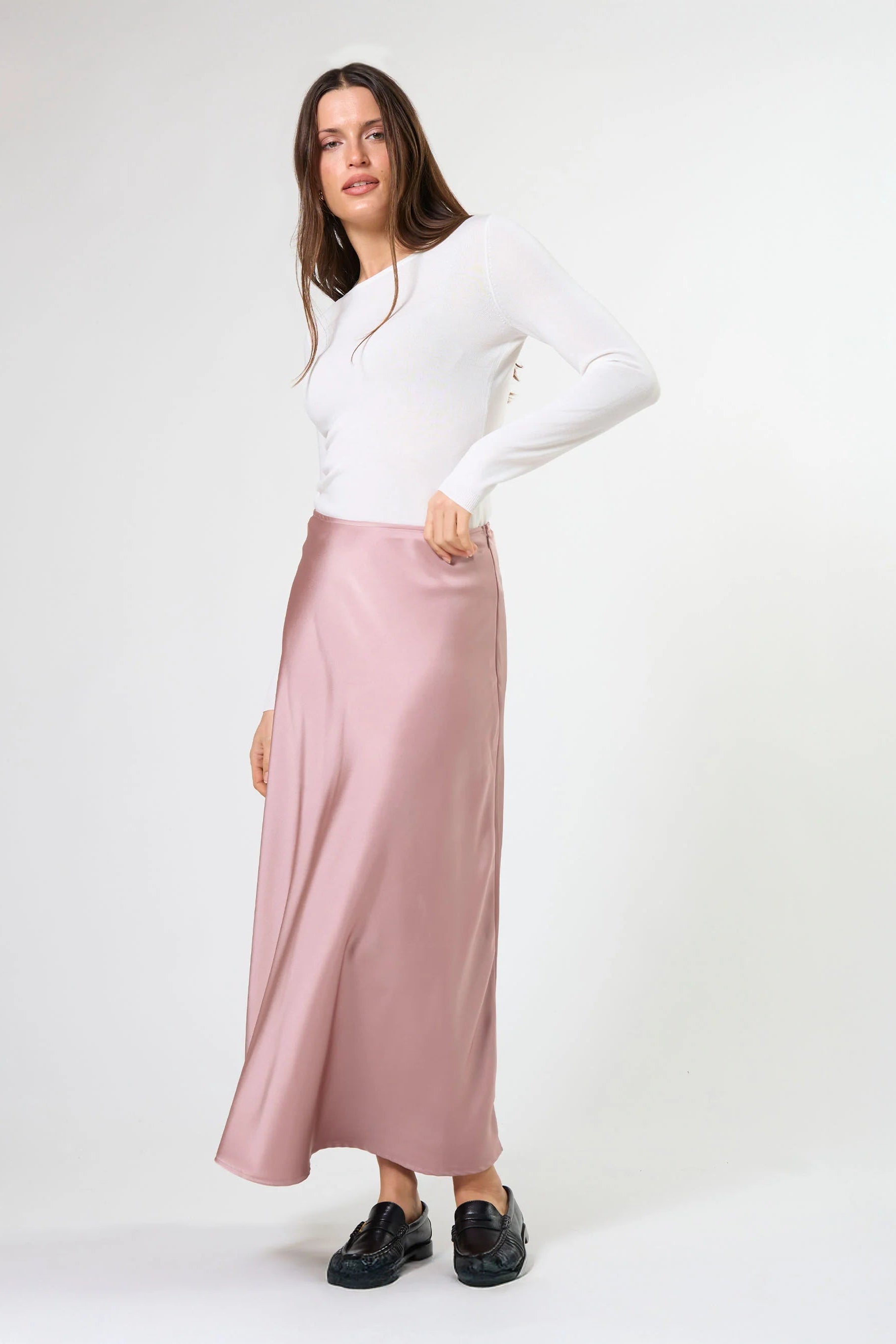 STELLA + GEMMA CALLISTA SKIRT - OLD ROSE - THE VOGUE STORE